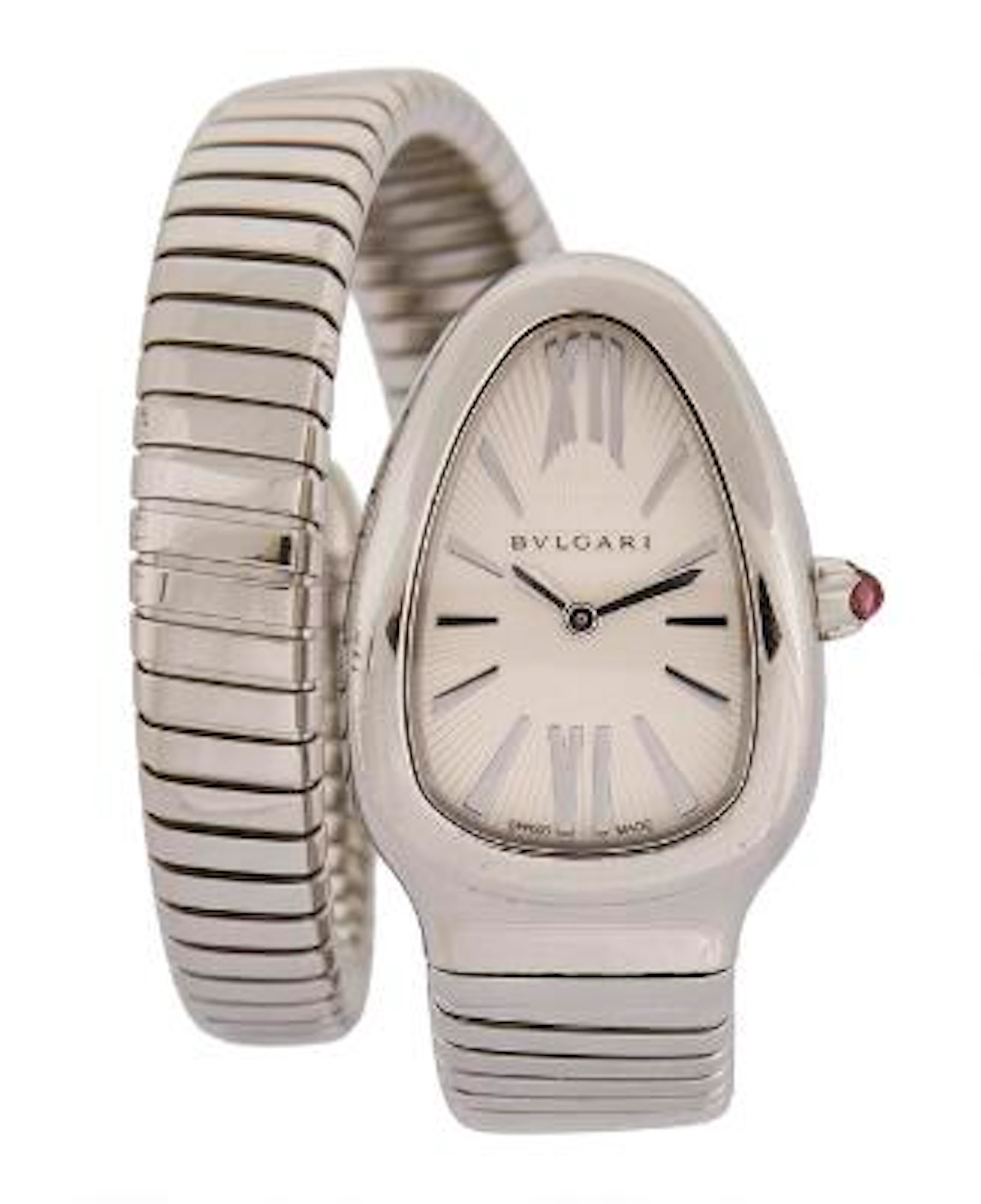 Bulgari: Serpenti in steel, ref. SP 35 S. Quartz movement. 2010s.