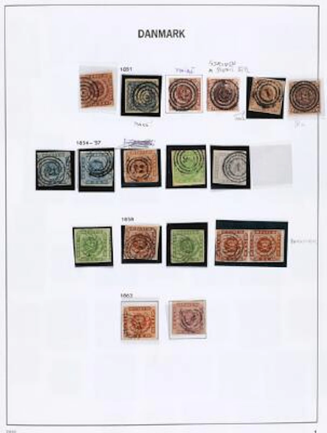 Denmark. 1851-2004. Most interesting collection with lots of better