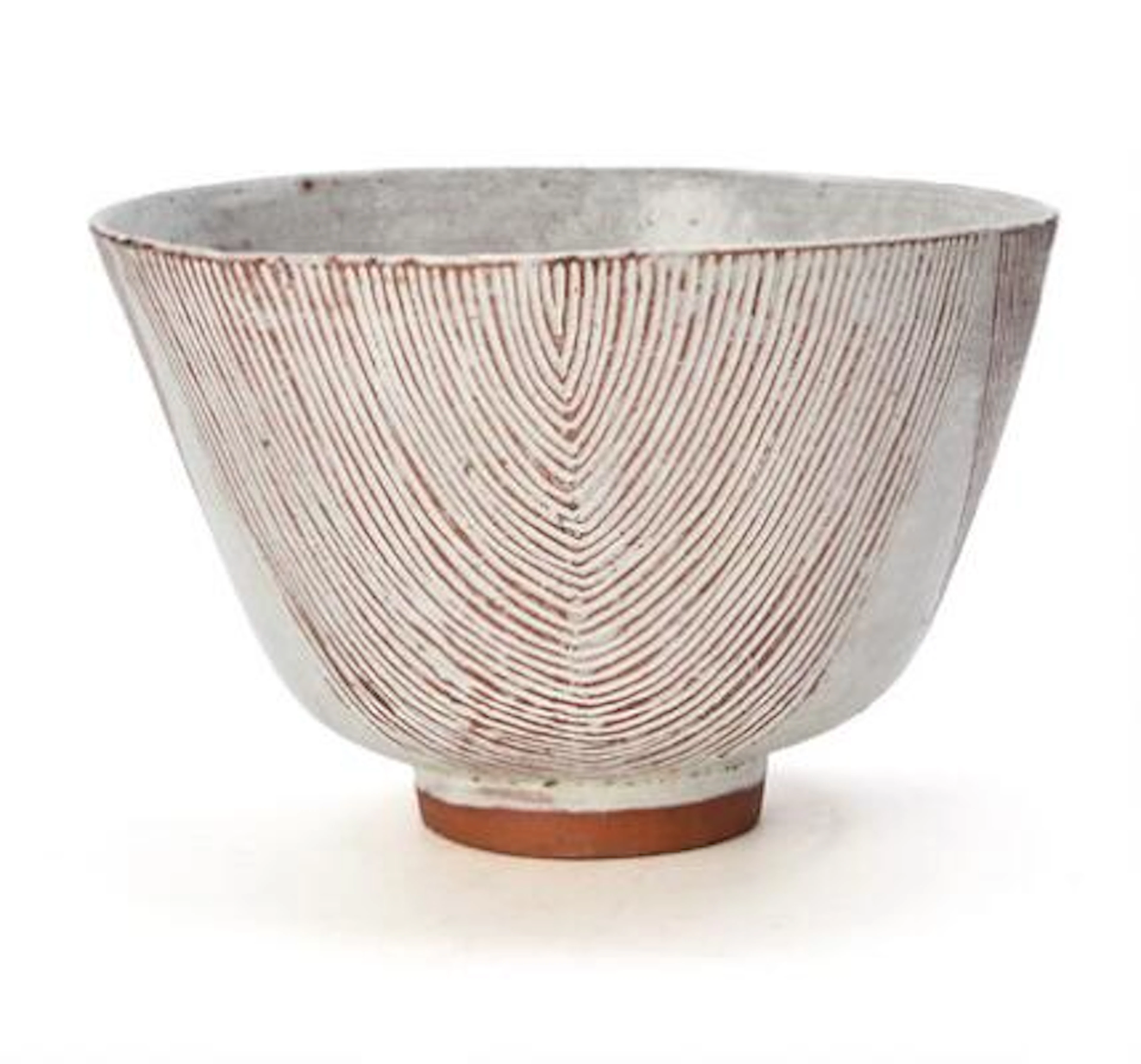 Gertrud Vasegaard: A stoneware bowl modelled with incised grooved