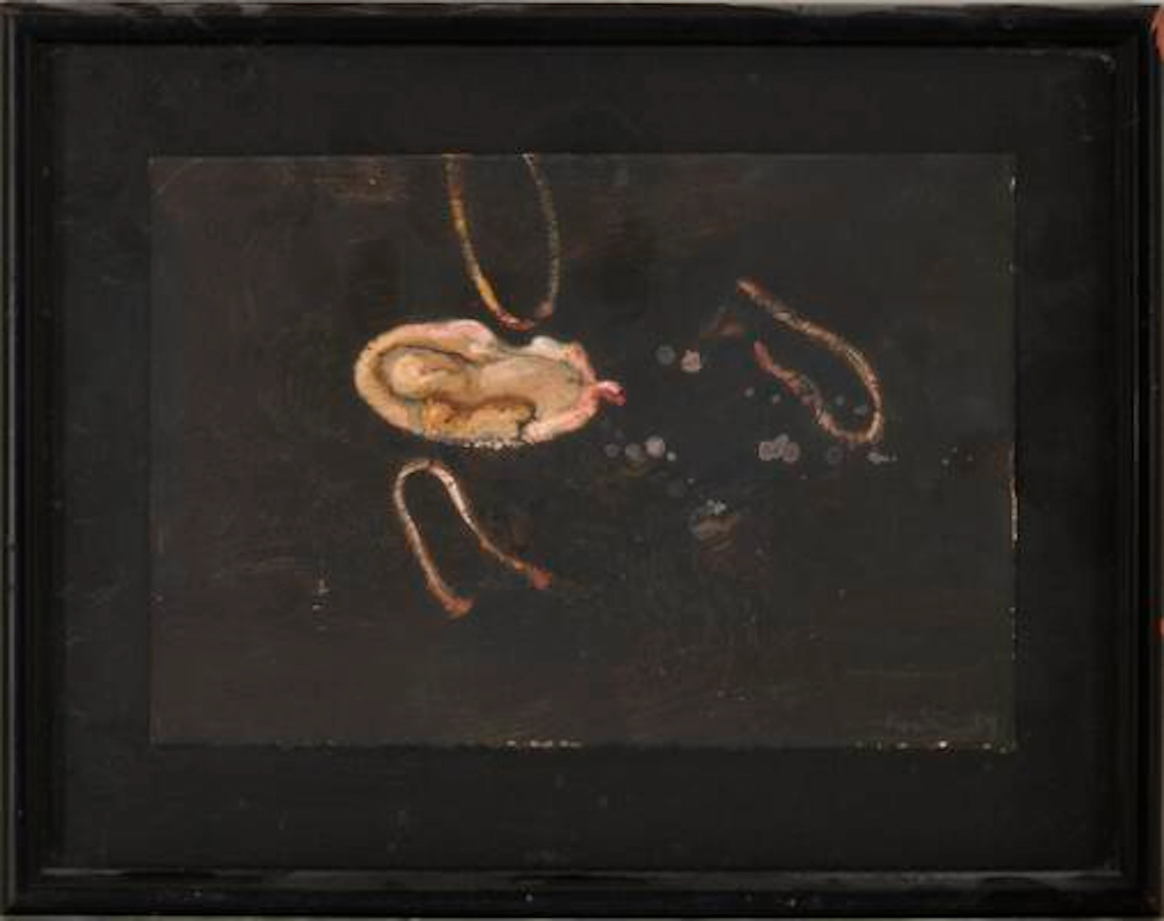 Michael Kvium: Untitled. Signed Kvium 89. Watercolour and oil on paper.