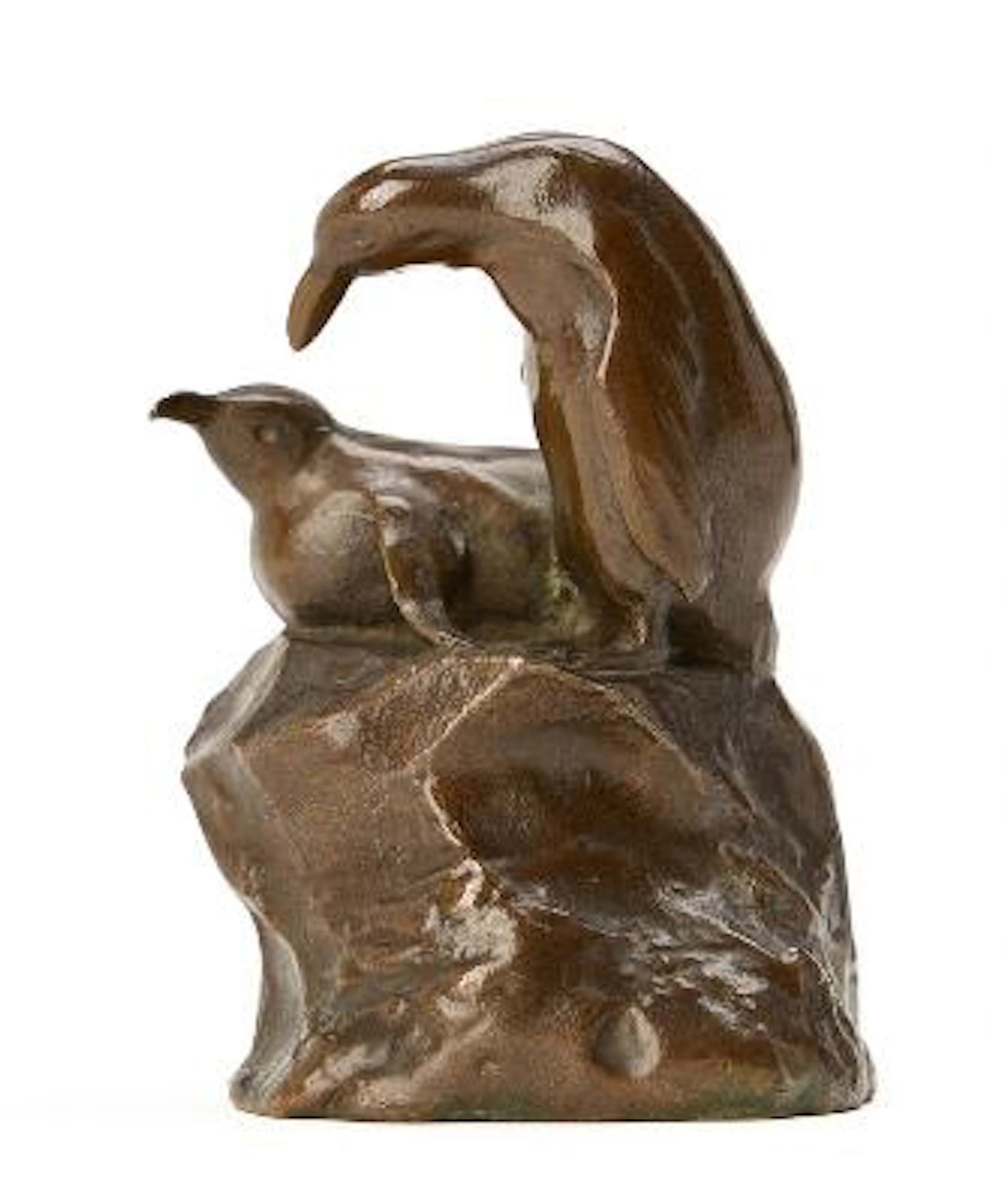 Jenny Westring-Lehmann: Penguins. Signed Jenny Westring Lehmann. Sculpture