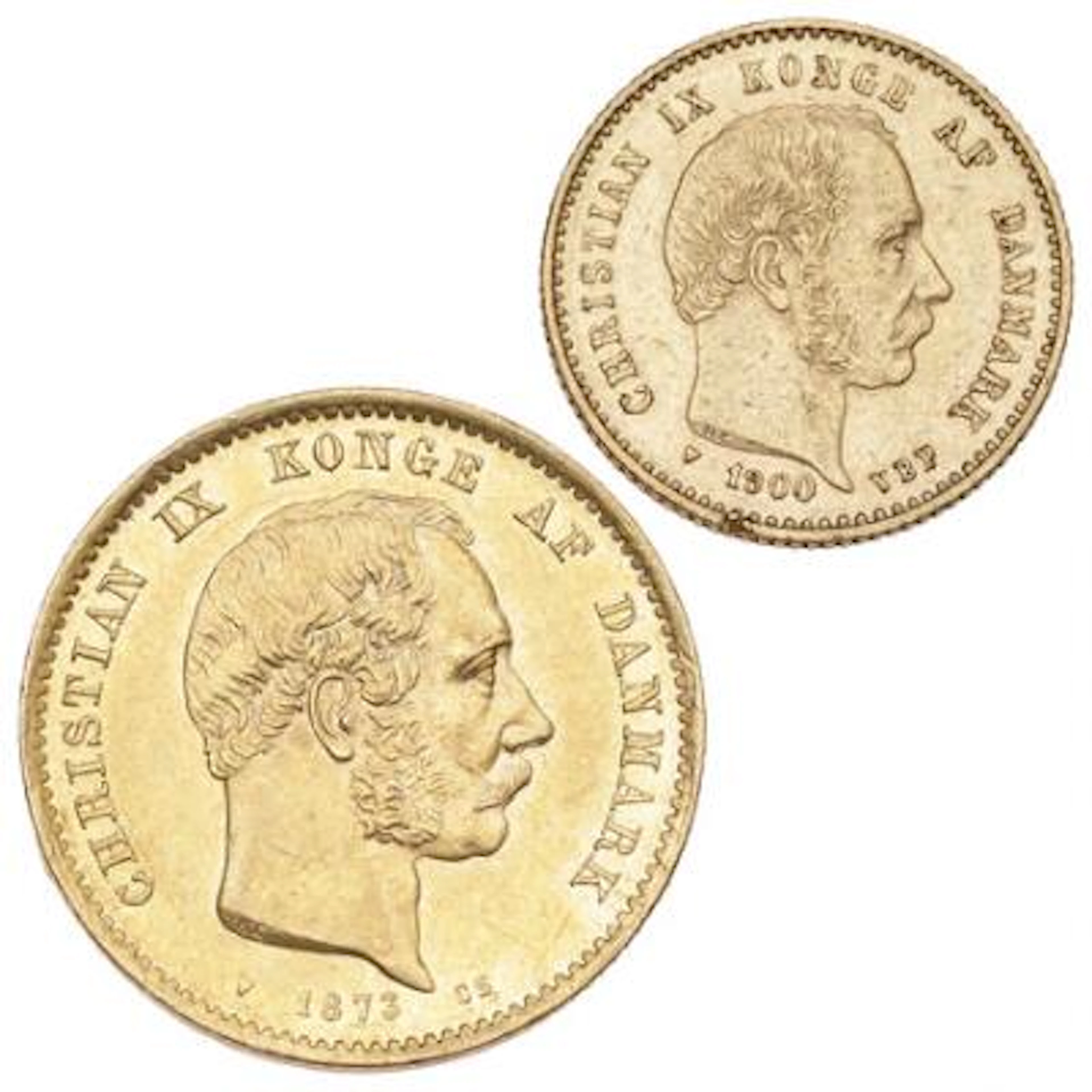 20 kr 1873 CS, H 8A, F 295, 10 kr 1900 VBP, H 9B, F 296. (2) – Bruun
