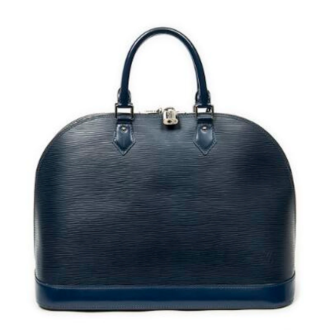 Louis Vuitton: An "Alma GM" bag of dark blue Epi-leather with two