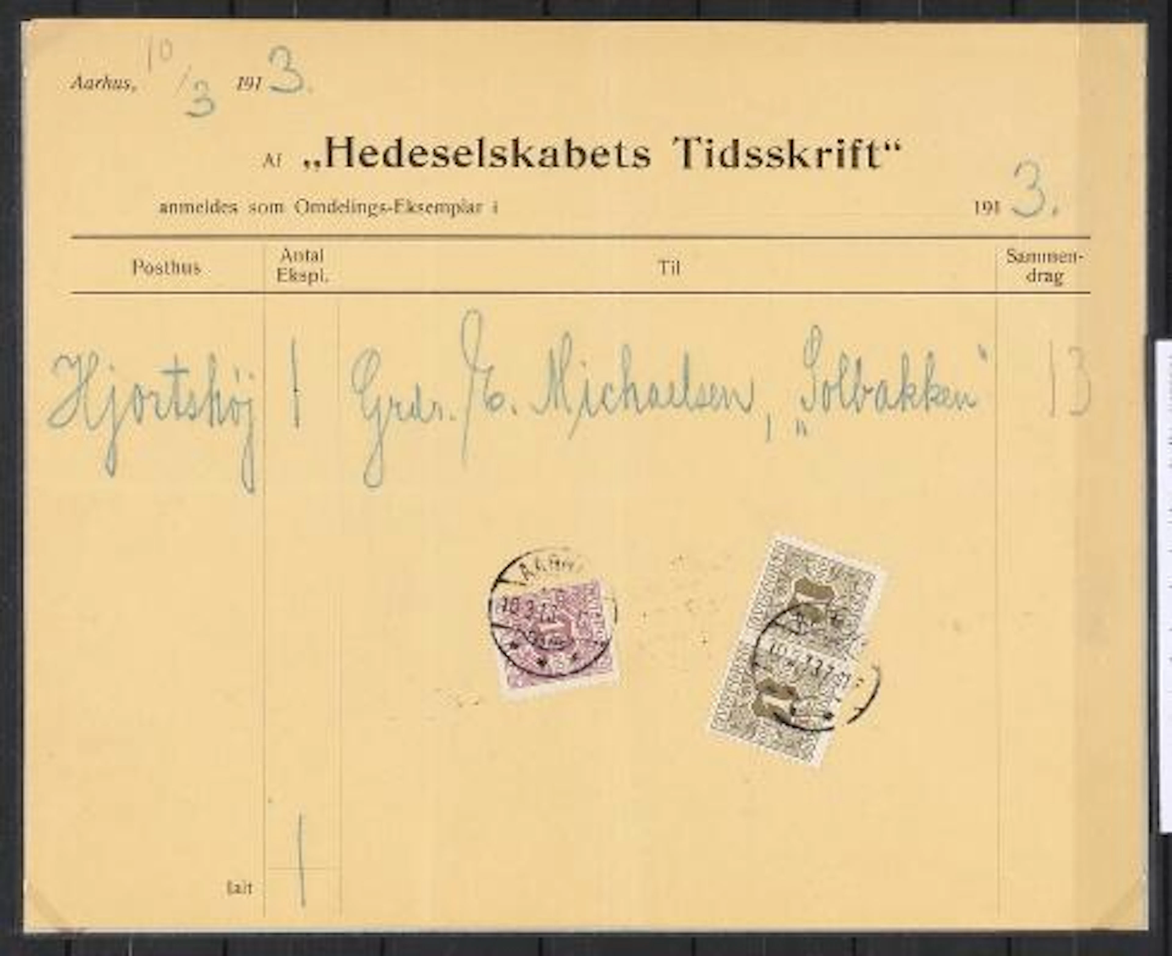 Newspaper. 1907. 1 Øre, olive (2) and 10 Øre, violet, all perf. 12