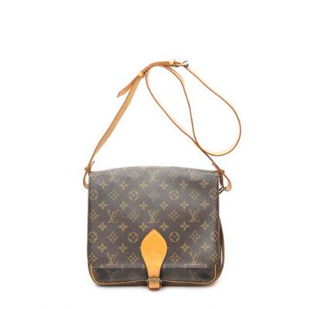 Louis Vuitton: A "Cartouchiere GM" bag of brown monogram coated canvas