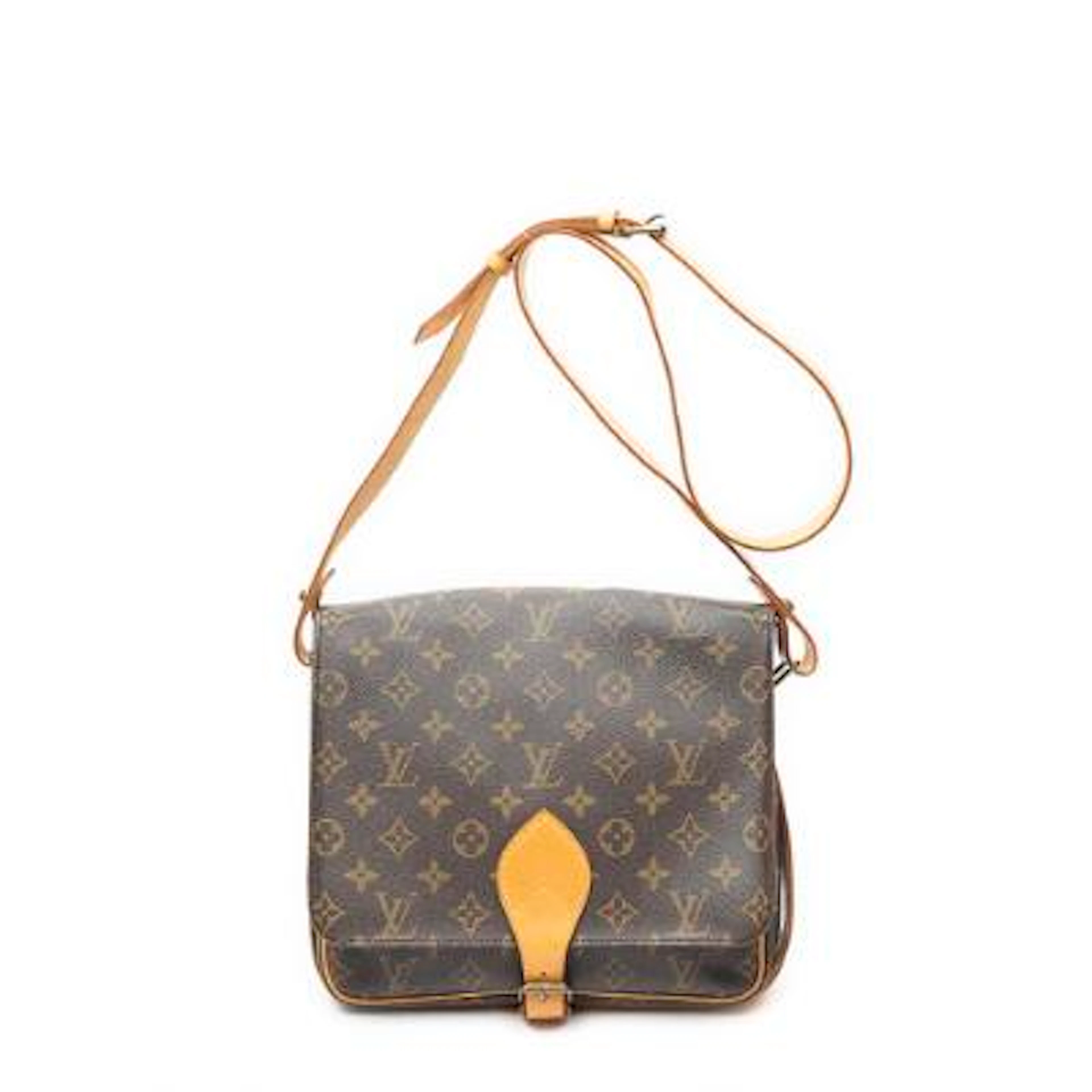 Louis Vuitton: A "Cartouchiere GM" bag of brown monogram coated canvas