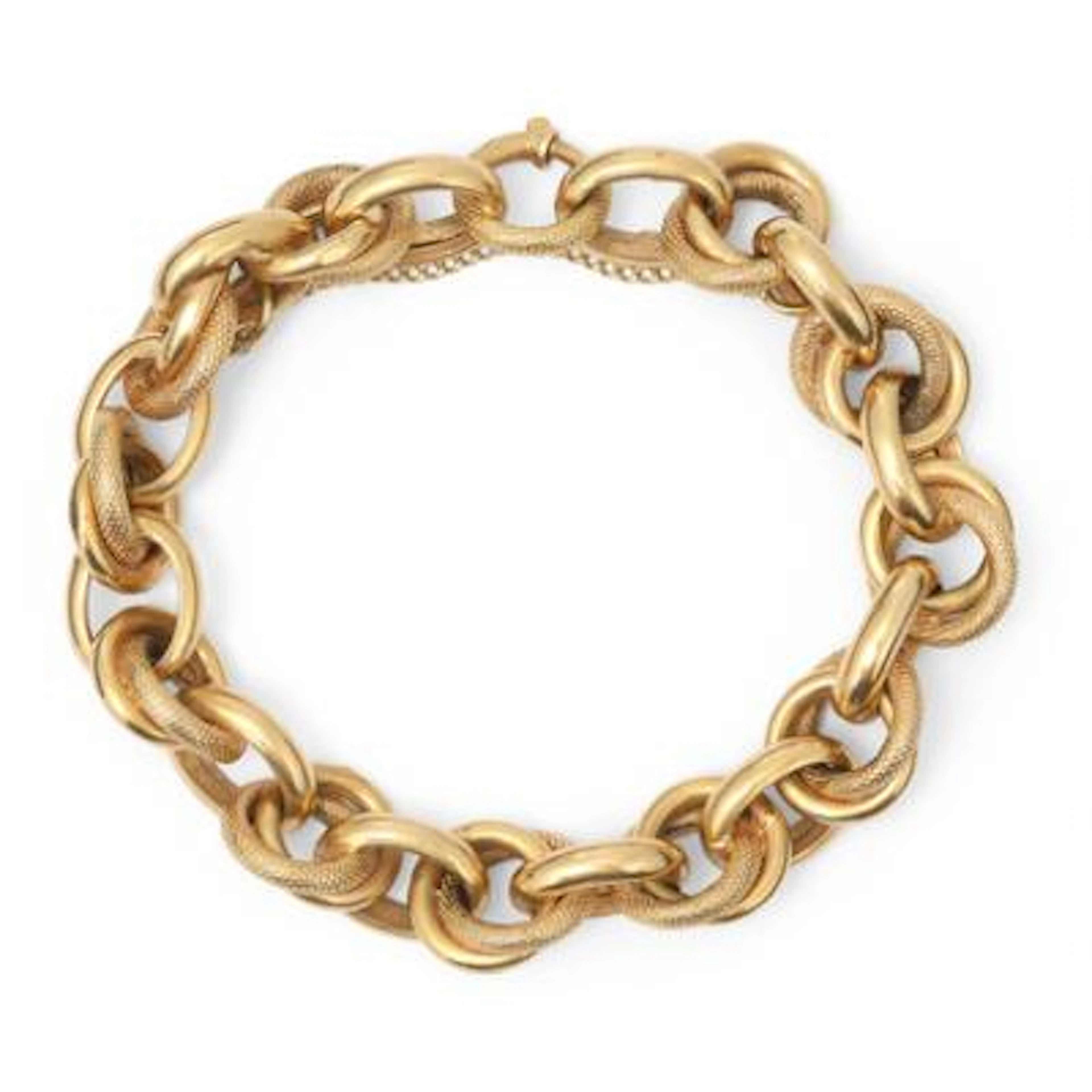 A bracelet of 18k gold. Weight app. 30 g. W. 13 mm. L. 21.5 cm. –
