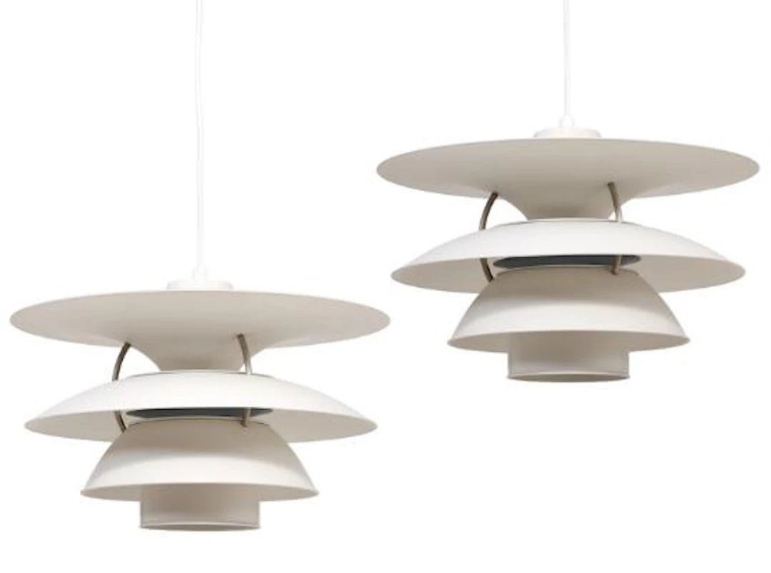 Poul Henningsen: "Charlottenborg". "5/4,5". A pair of pendants with