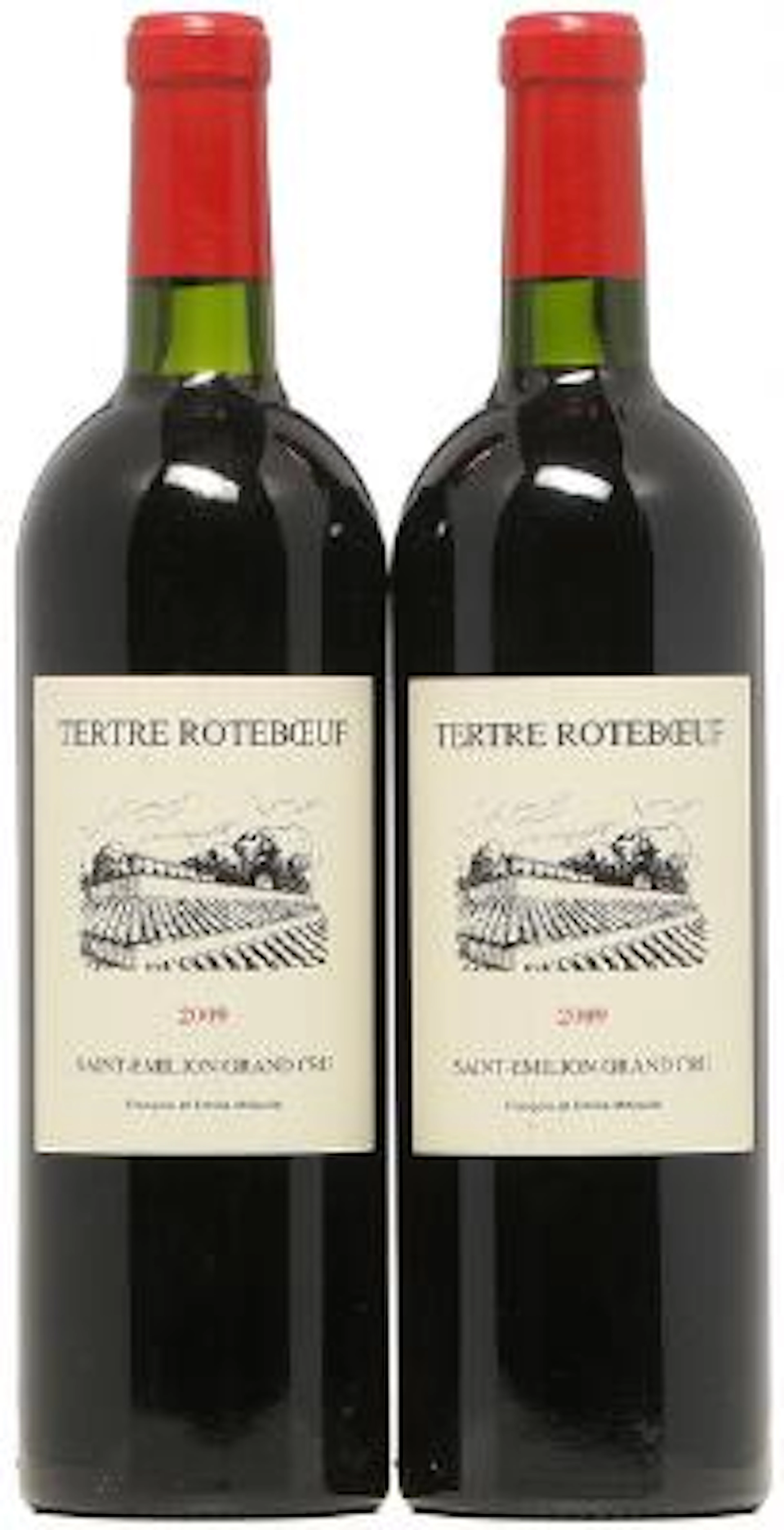 2 bts. Château Le Tertre-Roteboeuf, Saint-Émilion Grand Cru 2009 A