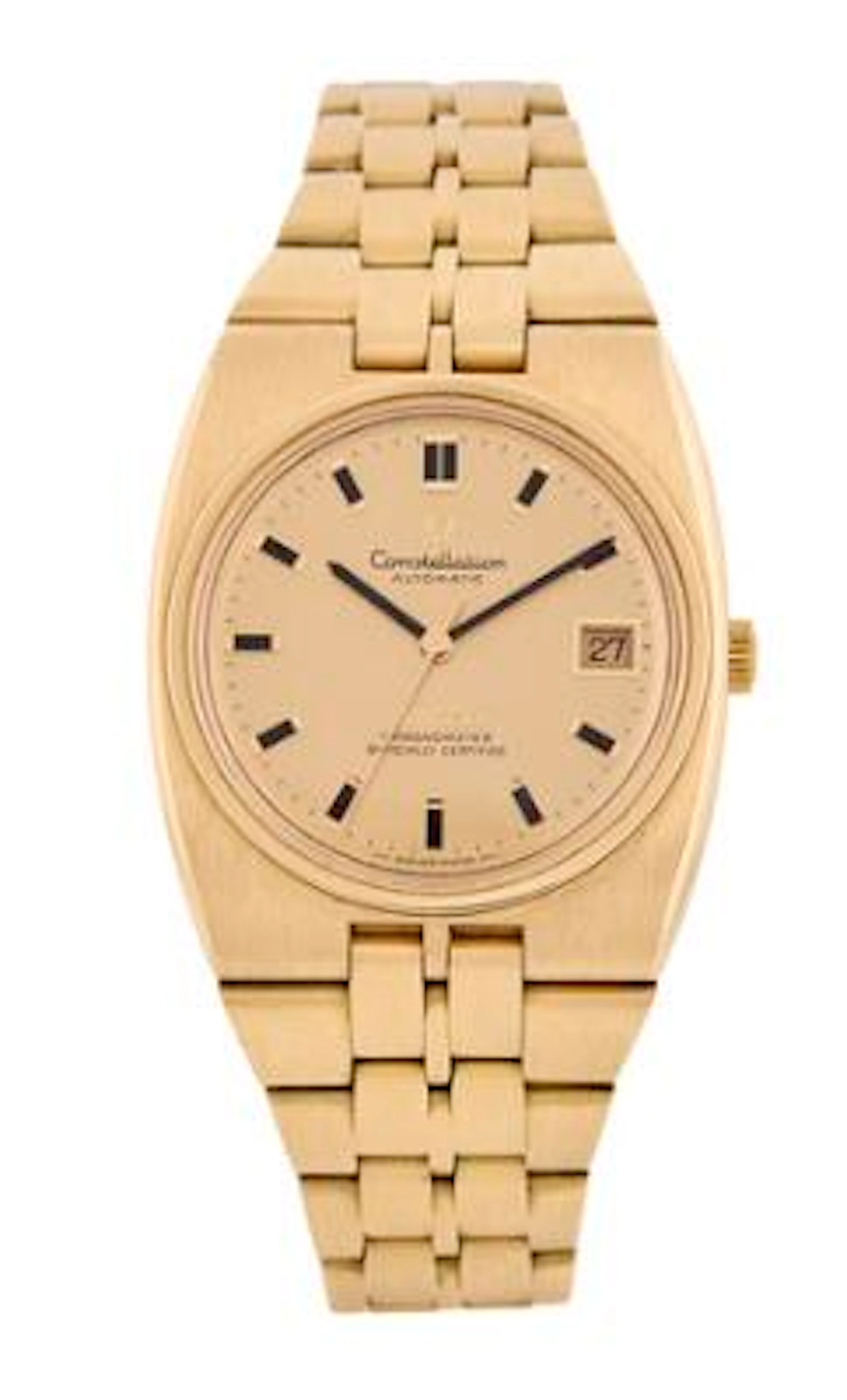 Omega: Constellation of 18k gold, ref. 166.055/168.046. Mechanical