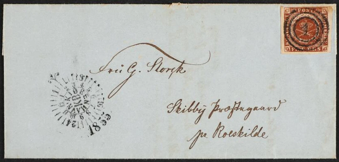 1854. 4 RBS, chestnut brown. Thiele III. Plate IV, no. 100. Beautiful