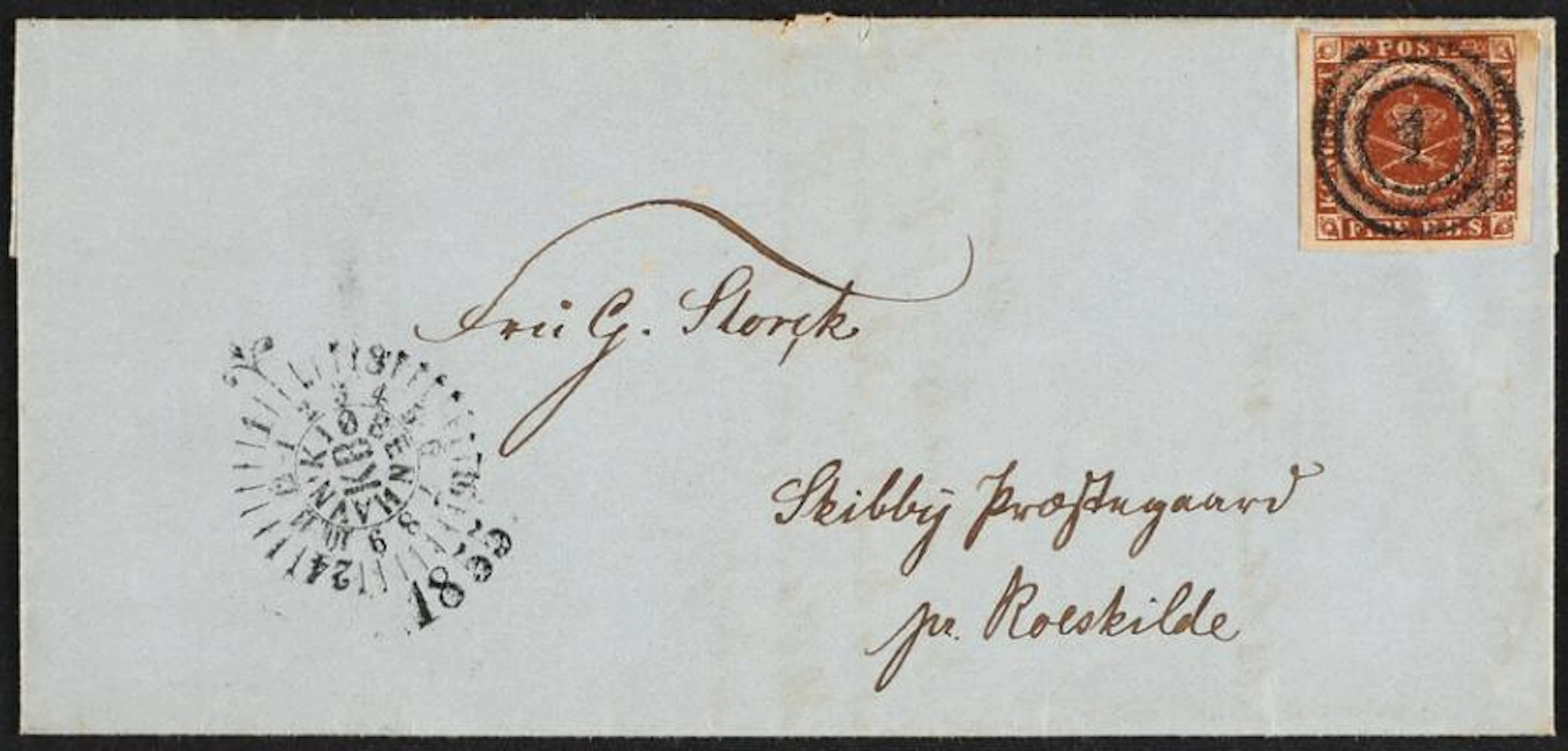 1854. 4 RBS, chestnut brown. Thiele III. Plate IV, no. 100. Beautiful