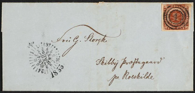 1854. 4 RBS, chestnut brown. Thiele III. Plate IV, no. 100. Beautiful
