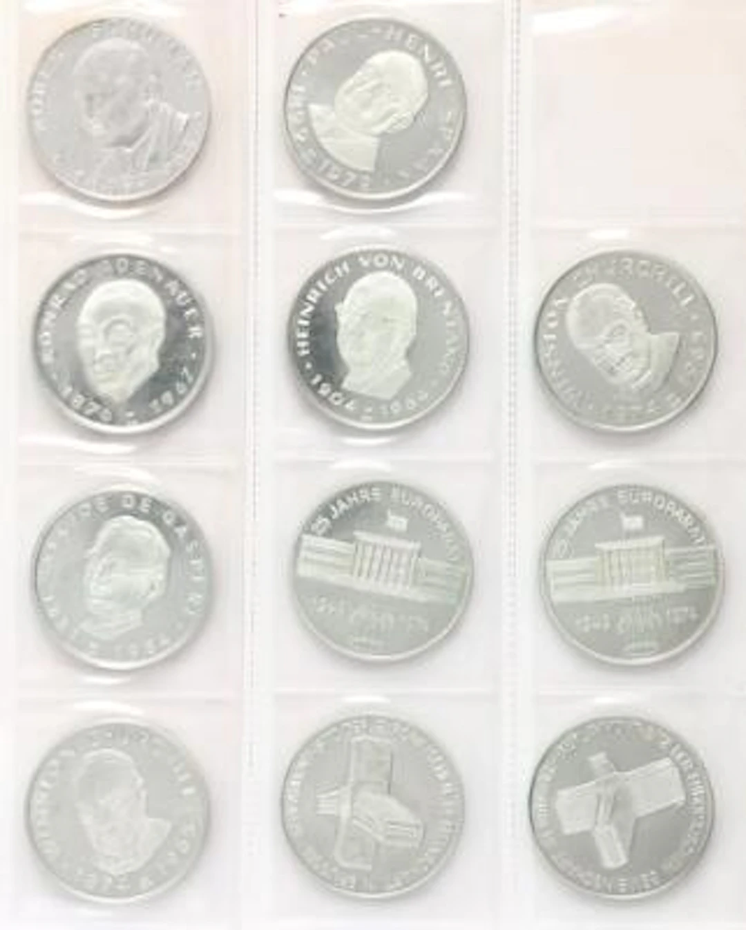 Collection of modern silver medals, in total 22 pcs with a weight