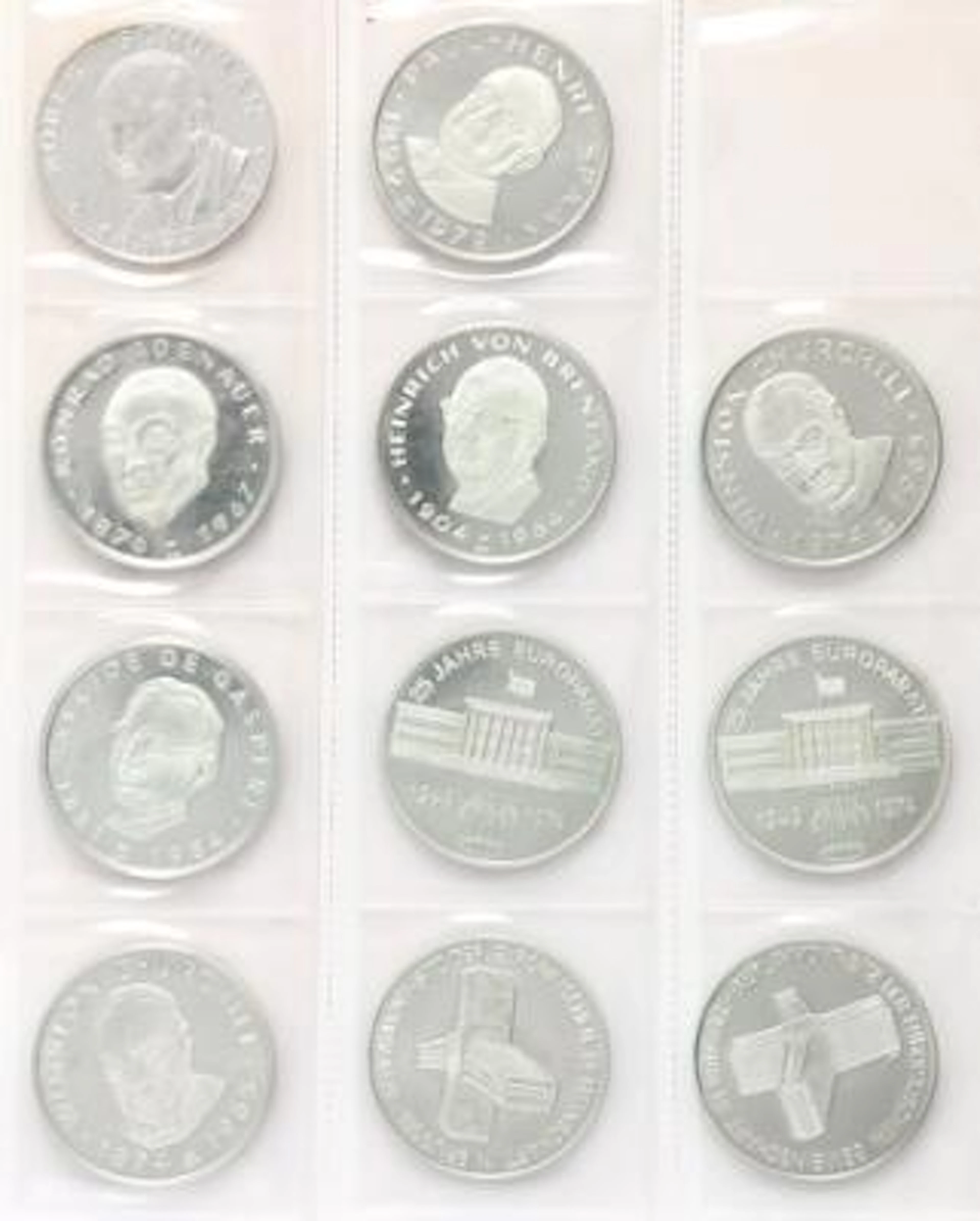 Collection of modern silver medals, in total 22 pcs with a weight