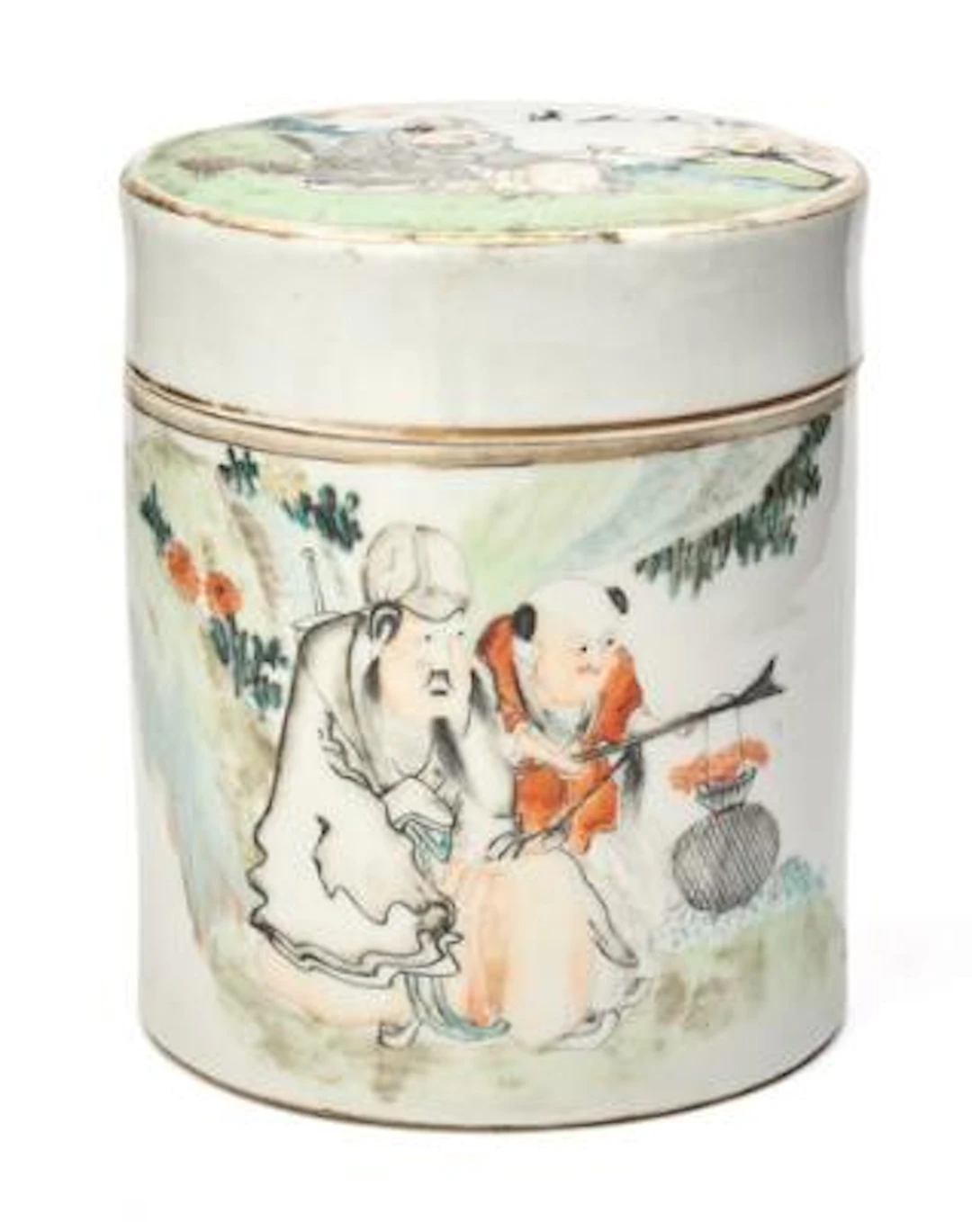 A Chinese enamelled porcelain lidded jar, Tongzhi (1861-1875) seal