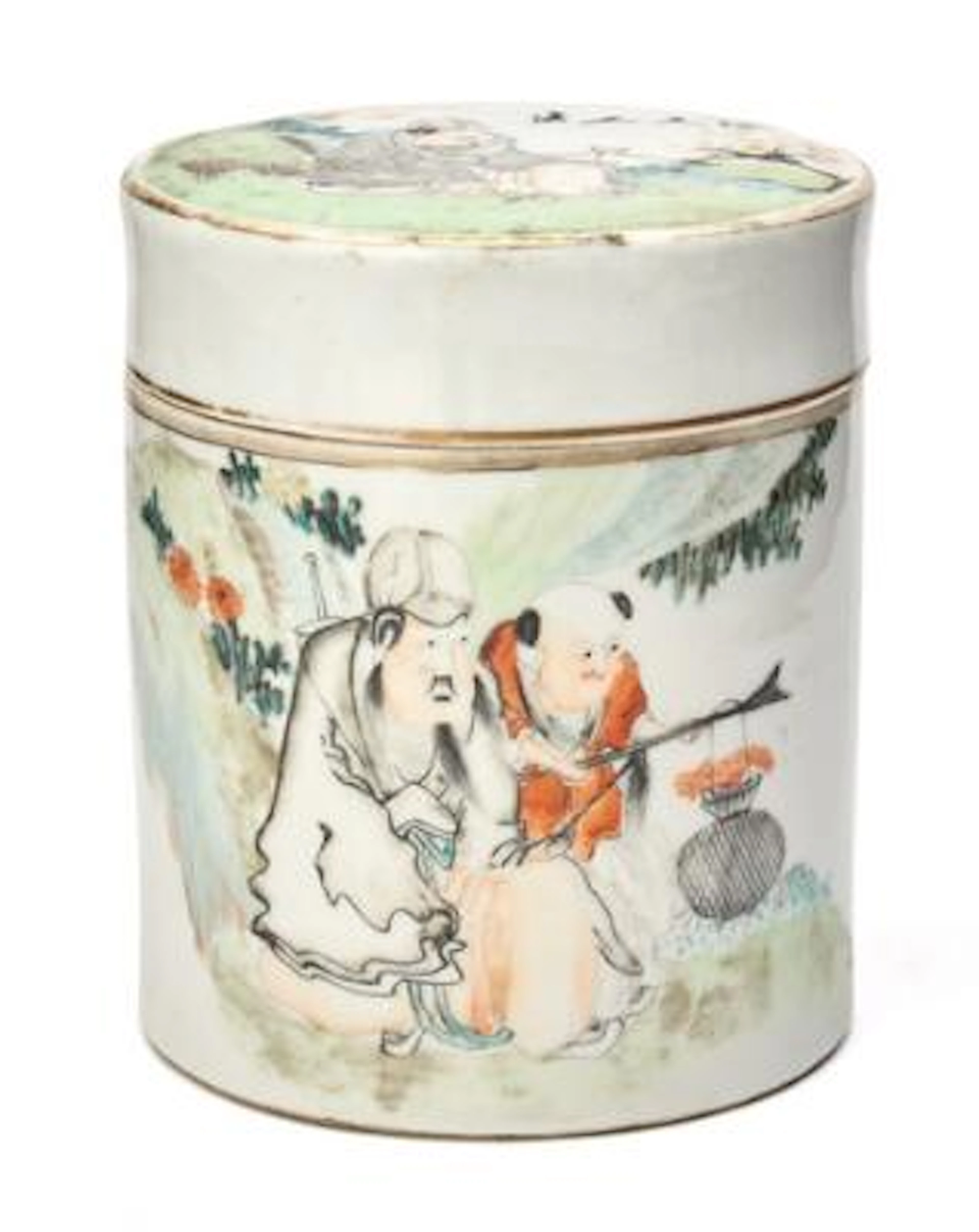 A Chinese enamelled porcelain lidded jar, Tongzhi (1861-1875) seal