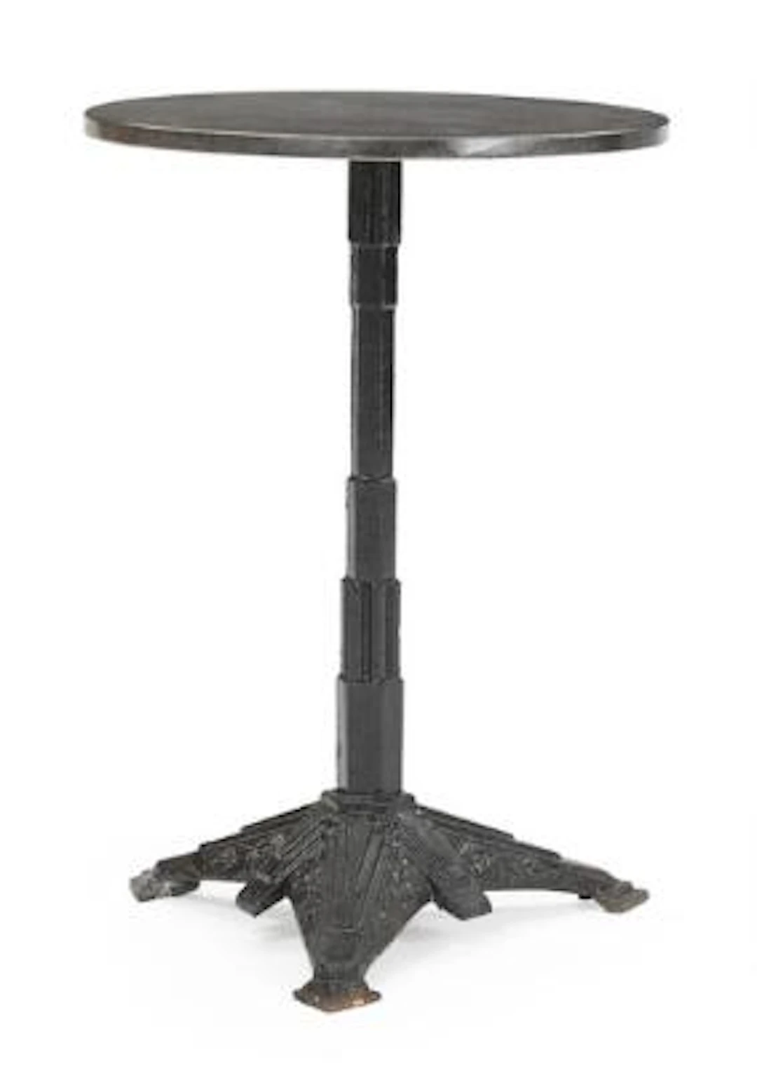 Louis Vuitton: Art Deco bistro table of cast iron and black granite