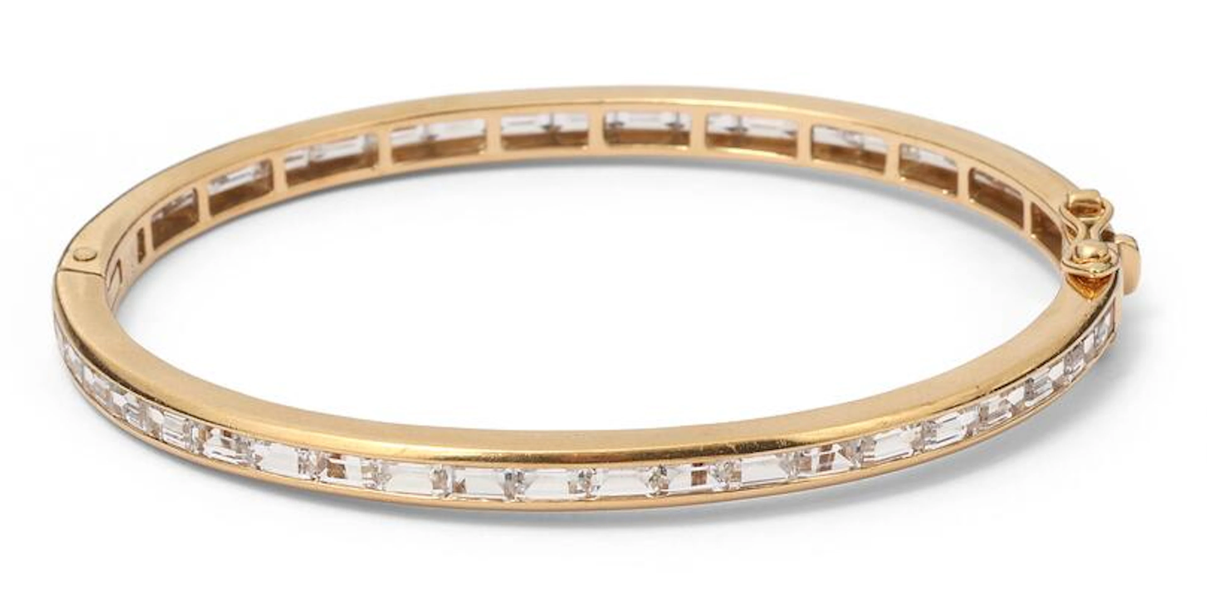 Marlene Juhl-Jørgensen: A diamond bangle set with baguette-cut diamonds