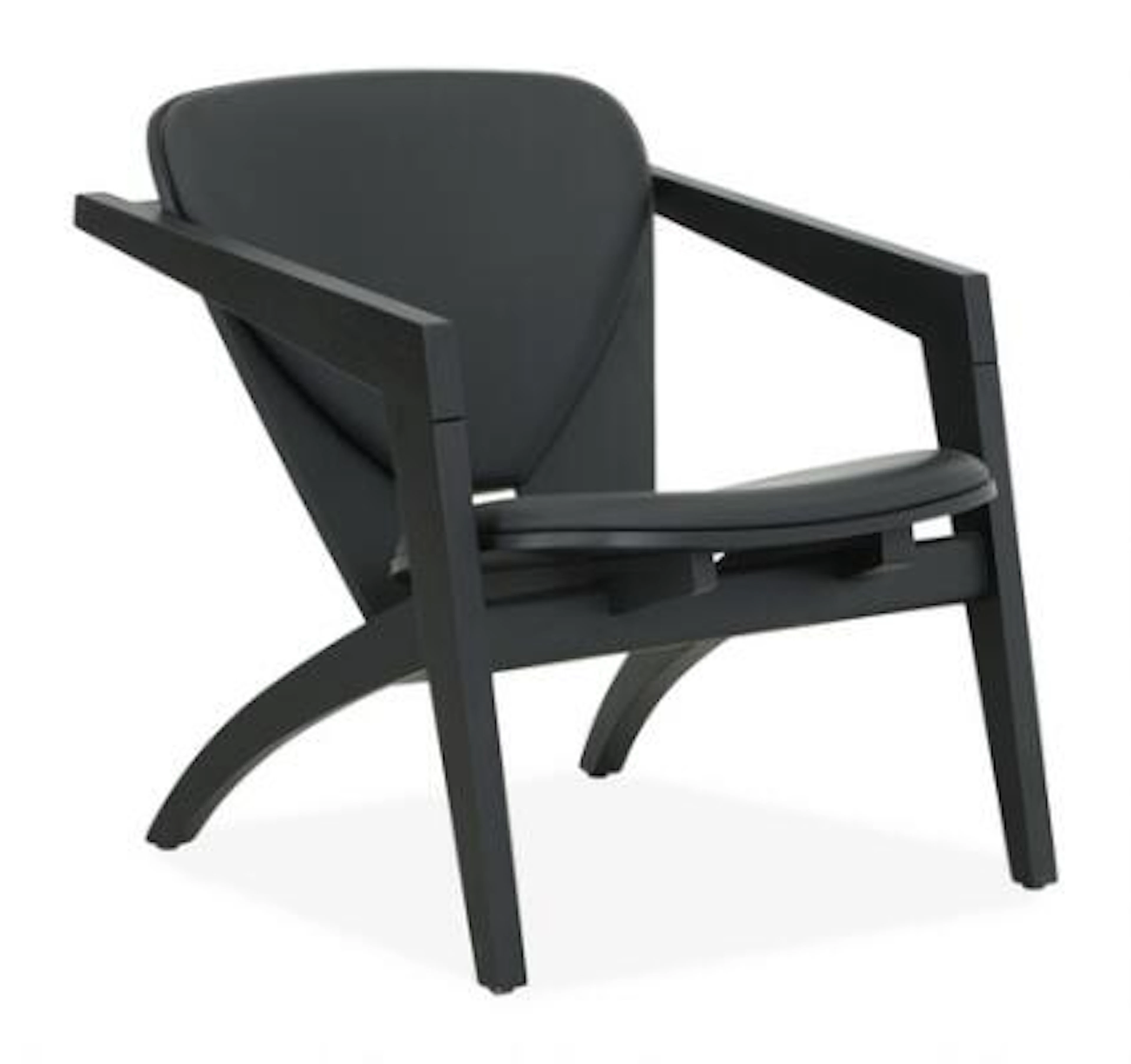 Hans J. Wegner: "Butterfly". Armchair with frame of black lacquered