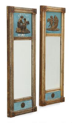 A pair of Biedermeier mirrors. First half of the 19th century. H.