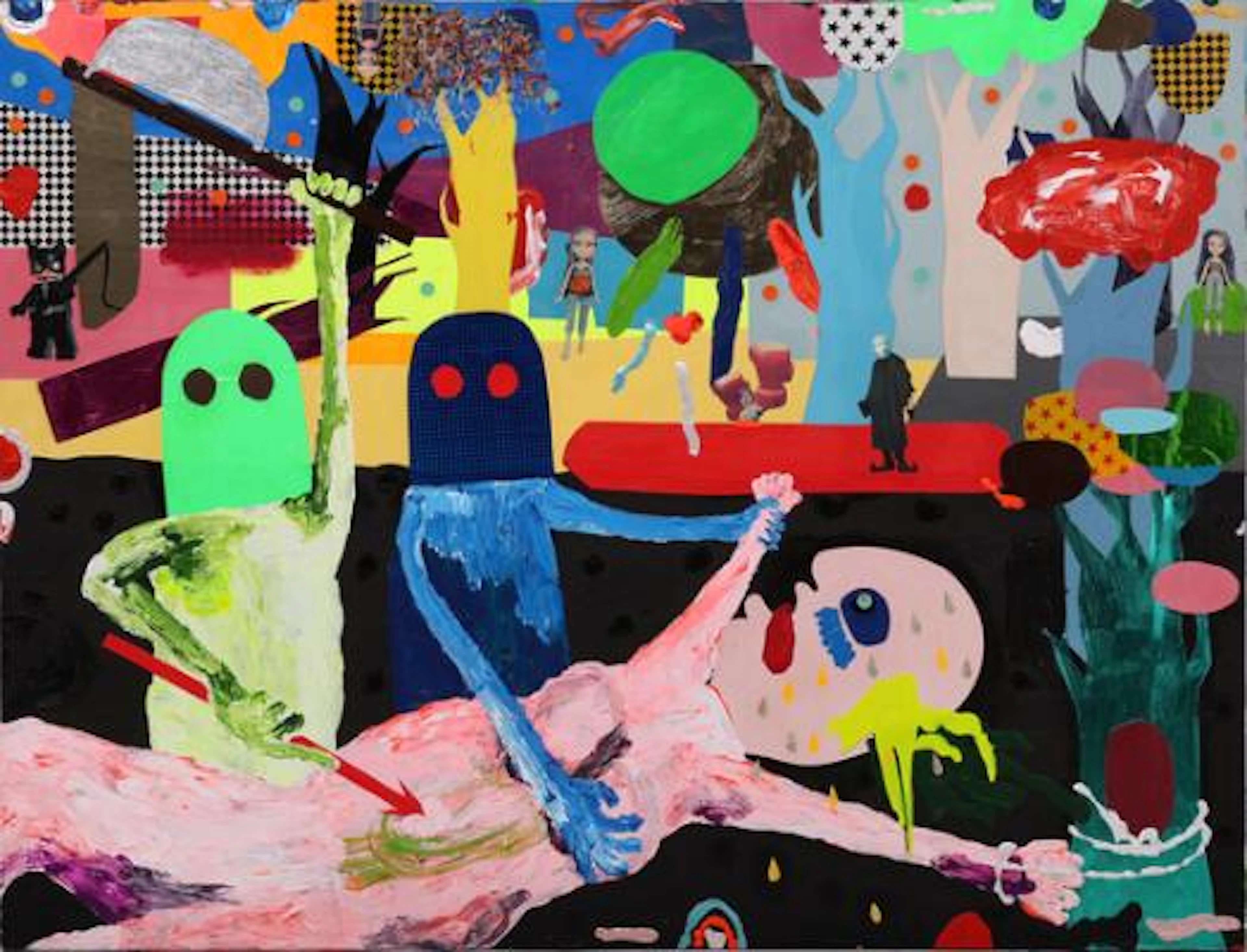 Theis Wendt: "Forest Walk", 2007. Signed on the reverse. Mixed media