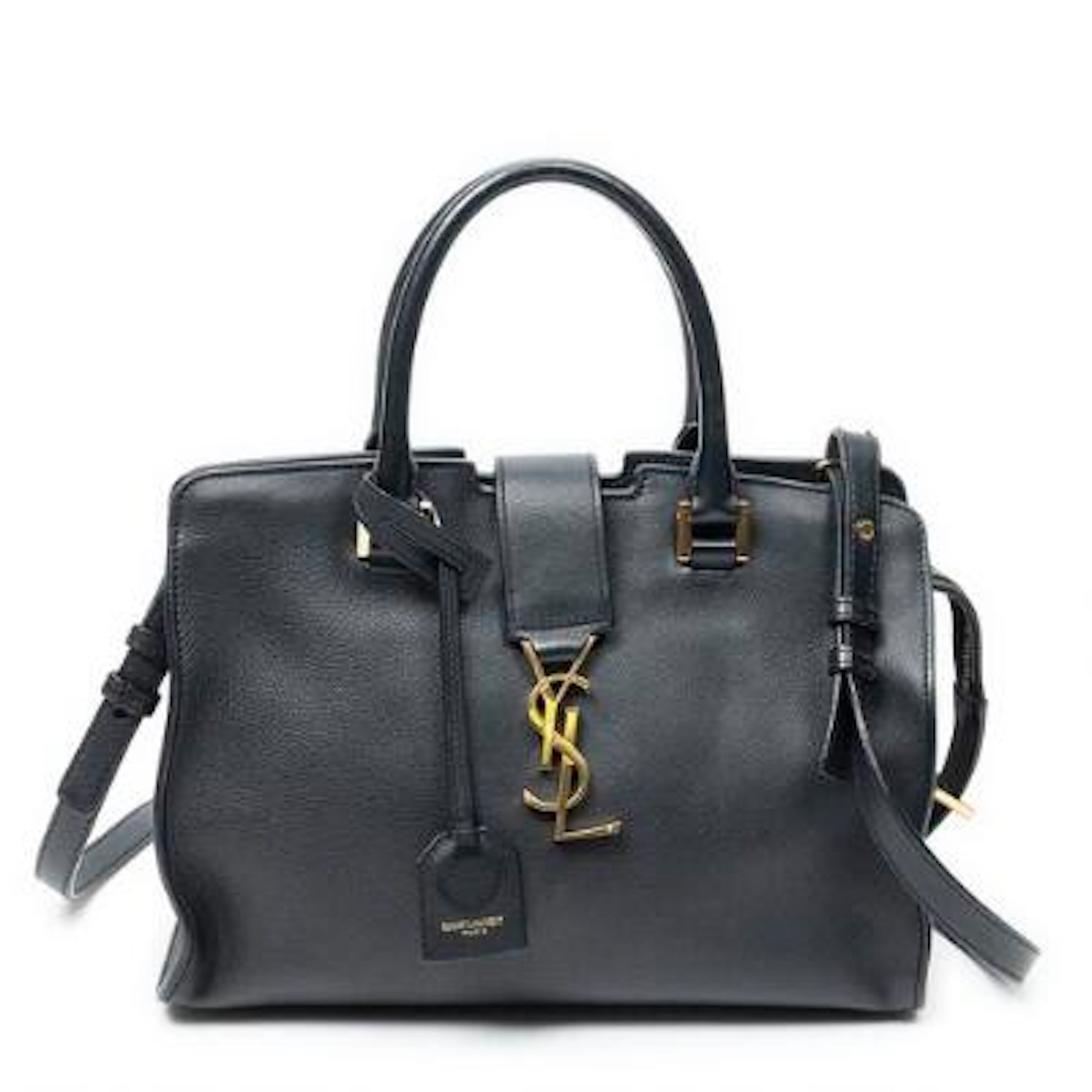 Yves Saint Laurent: A "La Monogram Baby Cabas" bag in black calf leather
