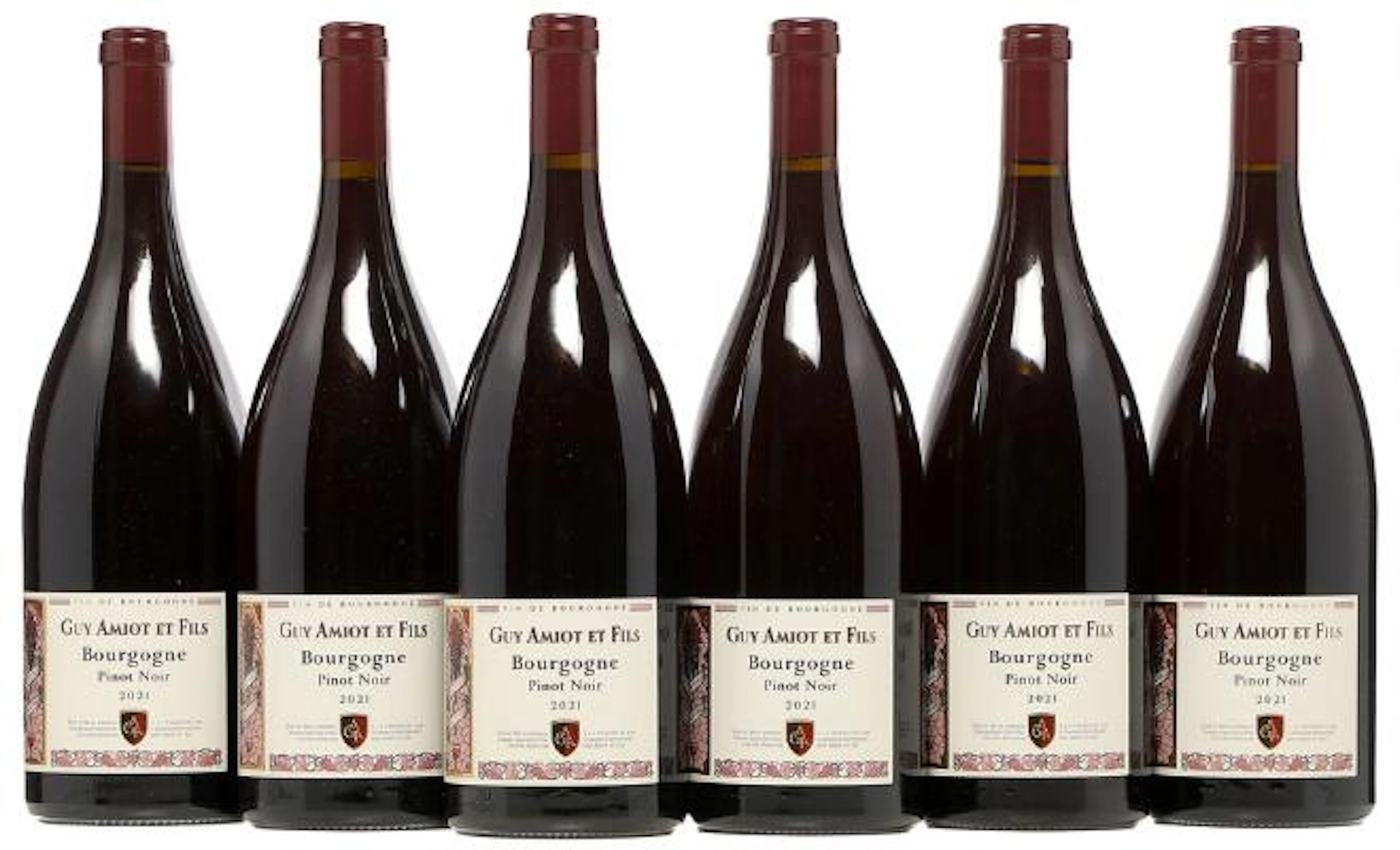 6 bts. Mg. Bourgogne Pinot Noir, Guy Amiot et Fils 2021 A (hf/in).