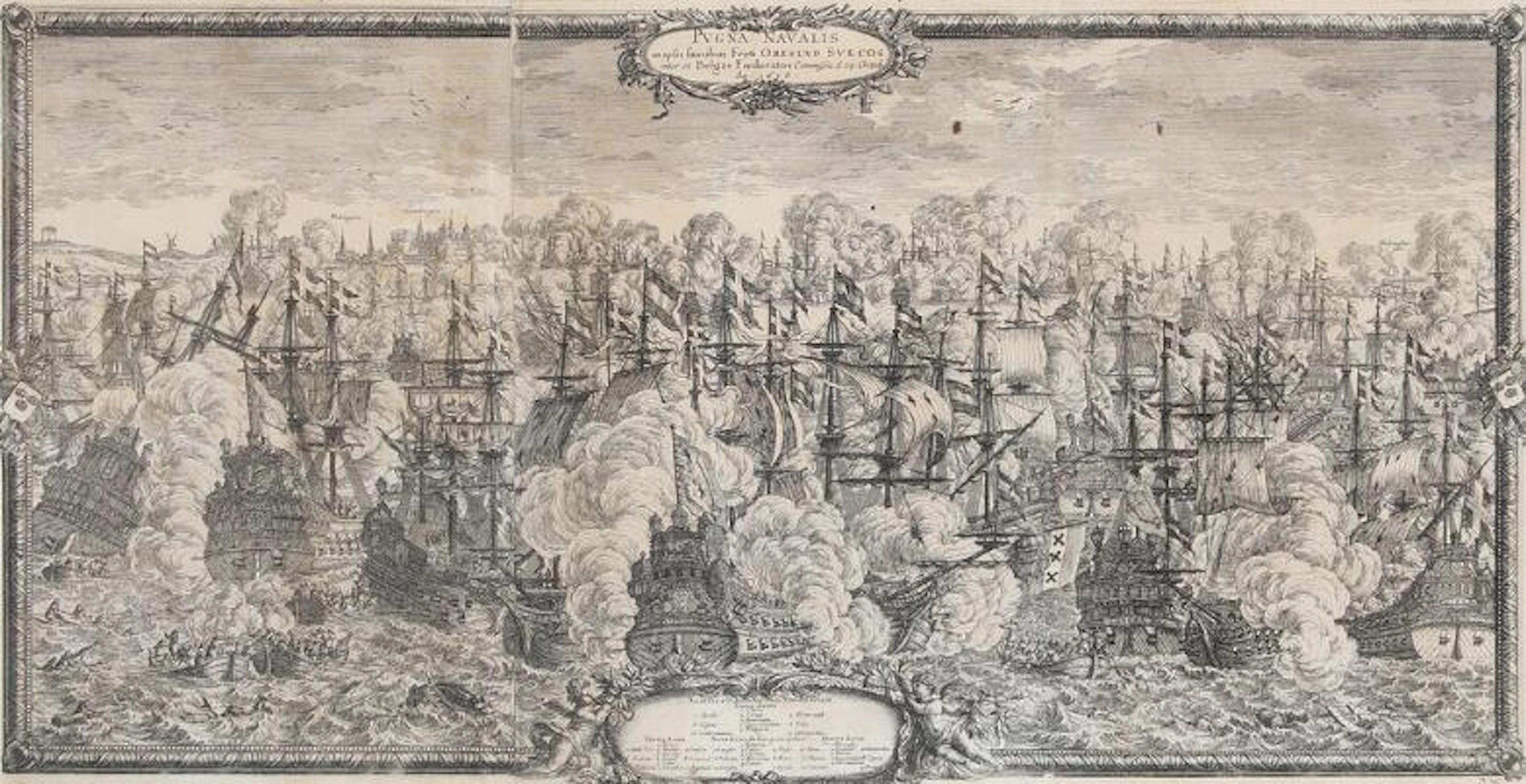 Erik Dahlbergh: “Pugna Navalis”. Prospect from Samuel Pufendorfs book