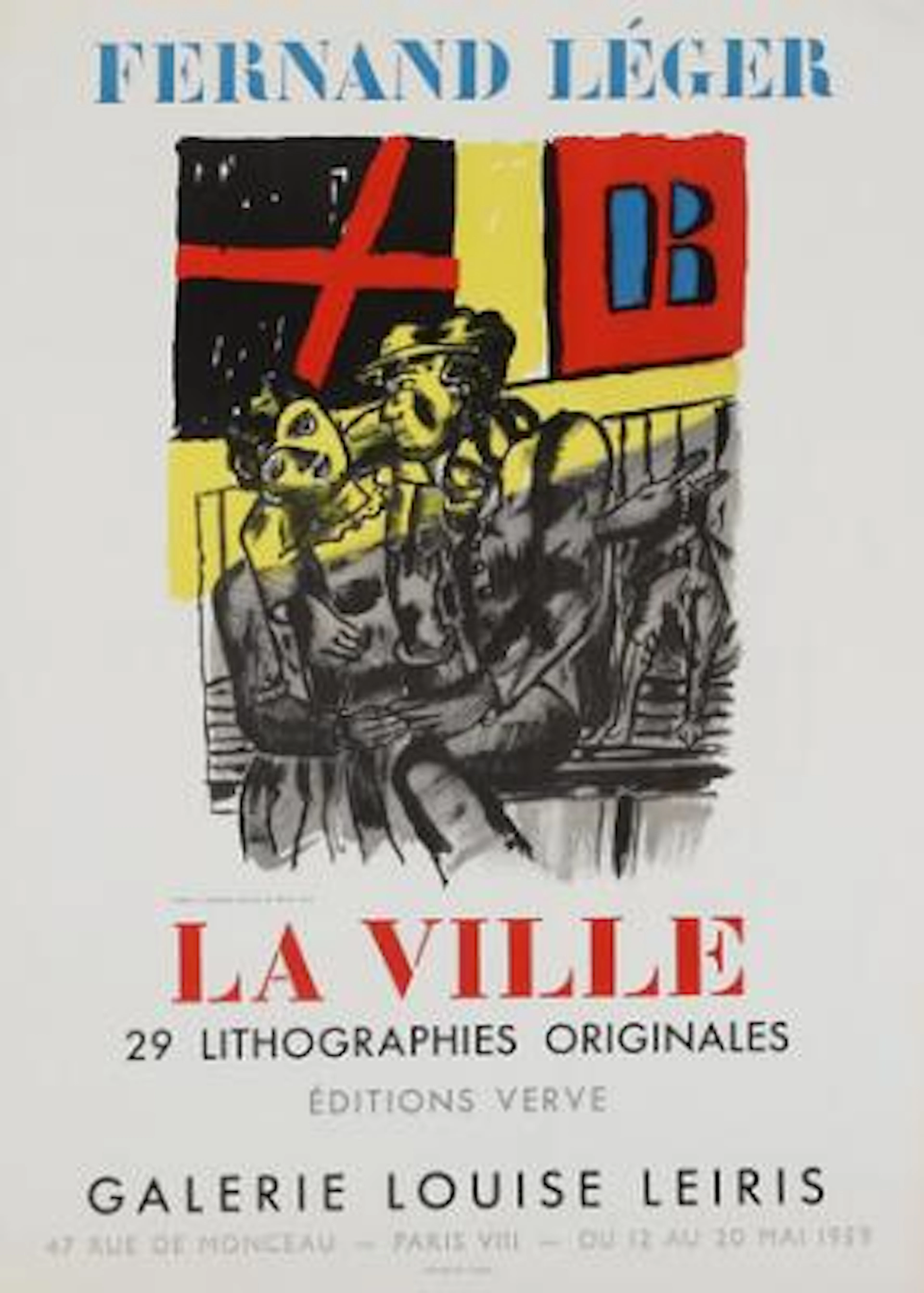 Fernand Léger, after: Exhibition poster “La ville” 1959. Unsigned.