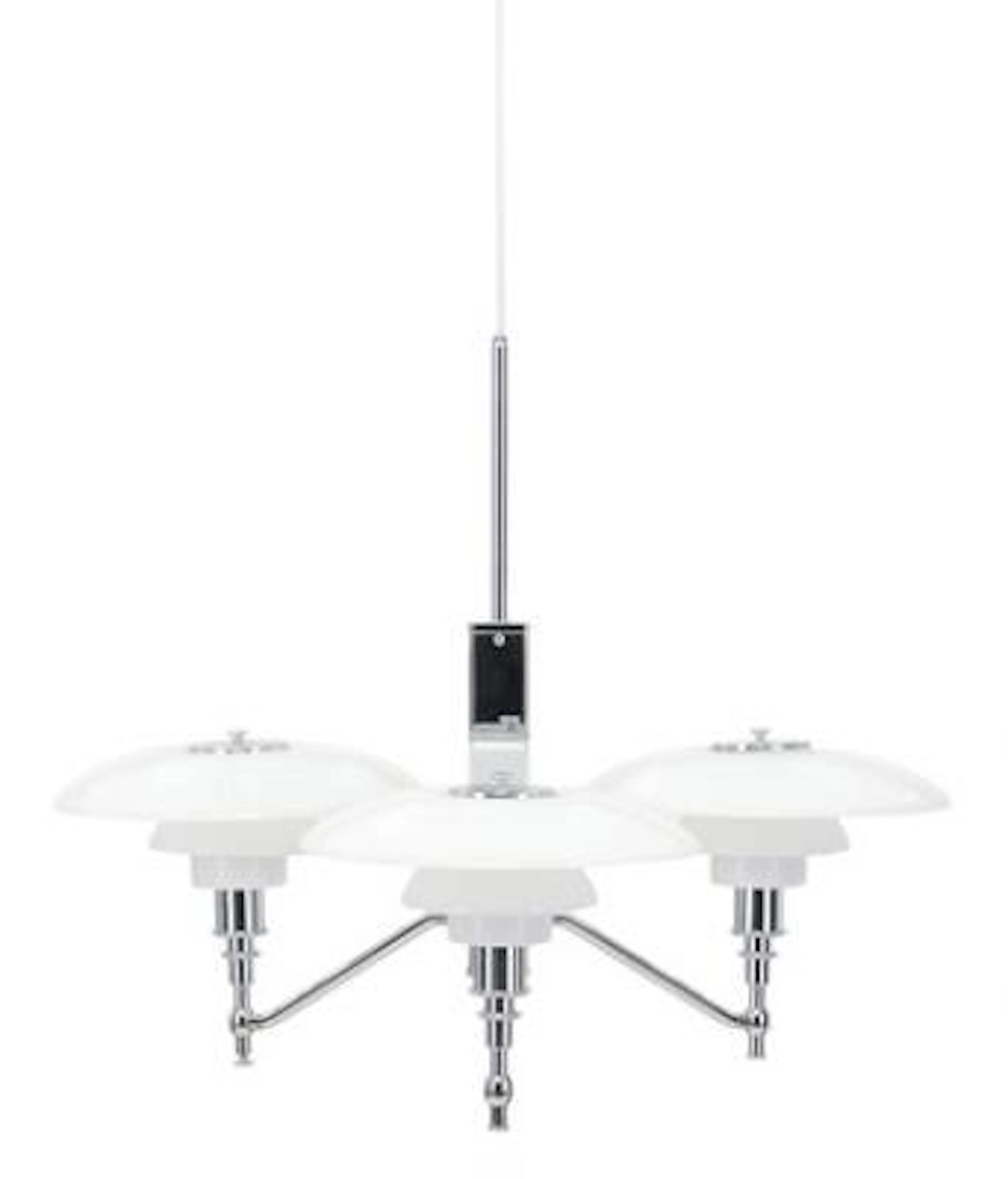 Poul Henningsen: “PH 3/2 Academy”. Three branched chandelier with