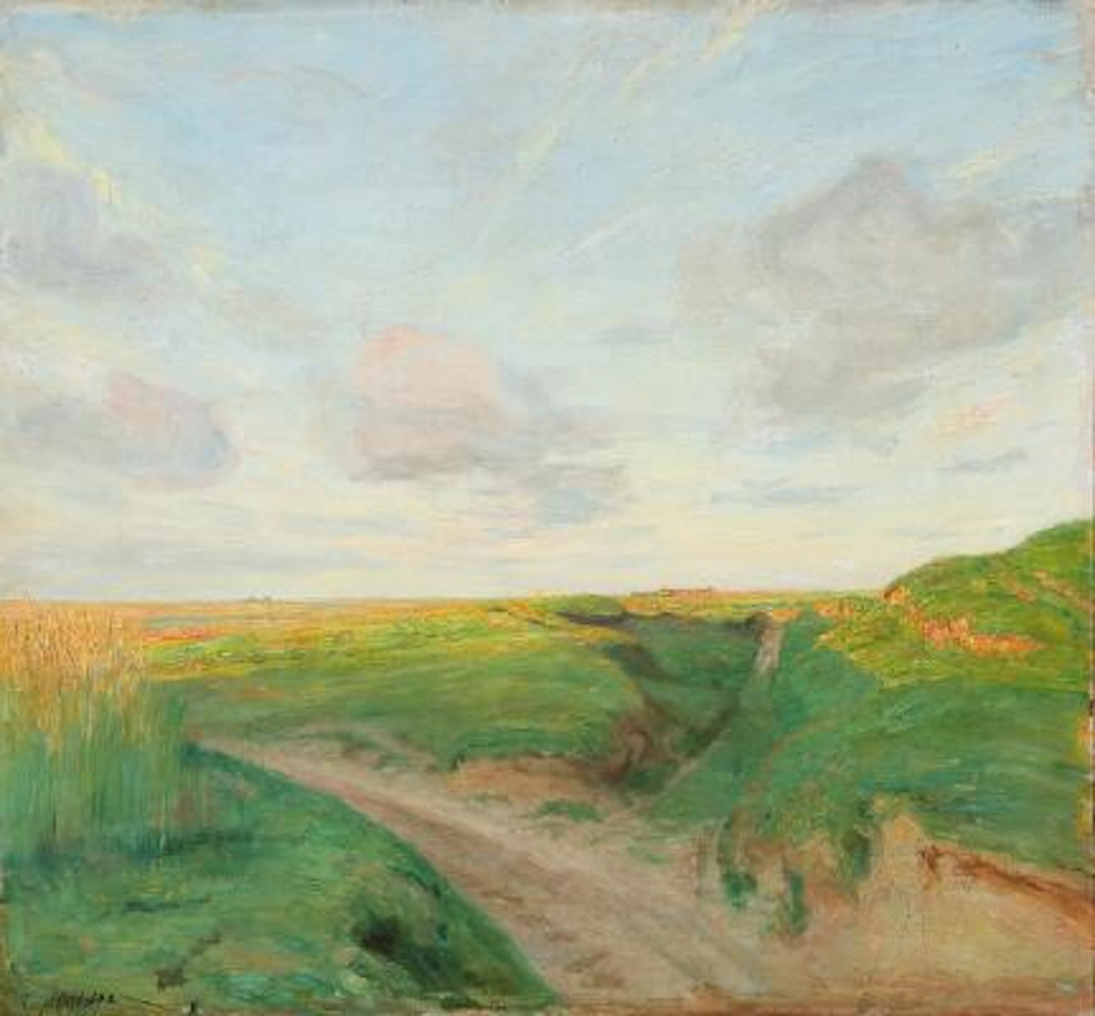 Carl Holsøe: A Summer Landscape. Signed C. Holsøe. Oil on canvas.