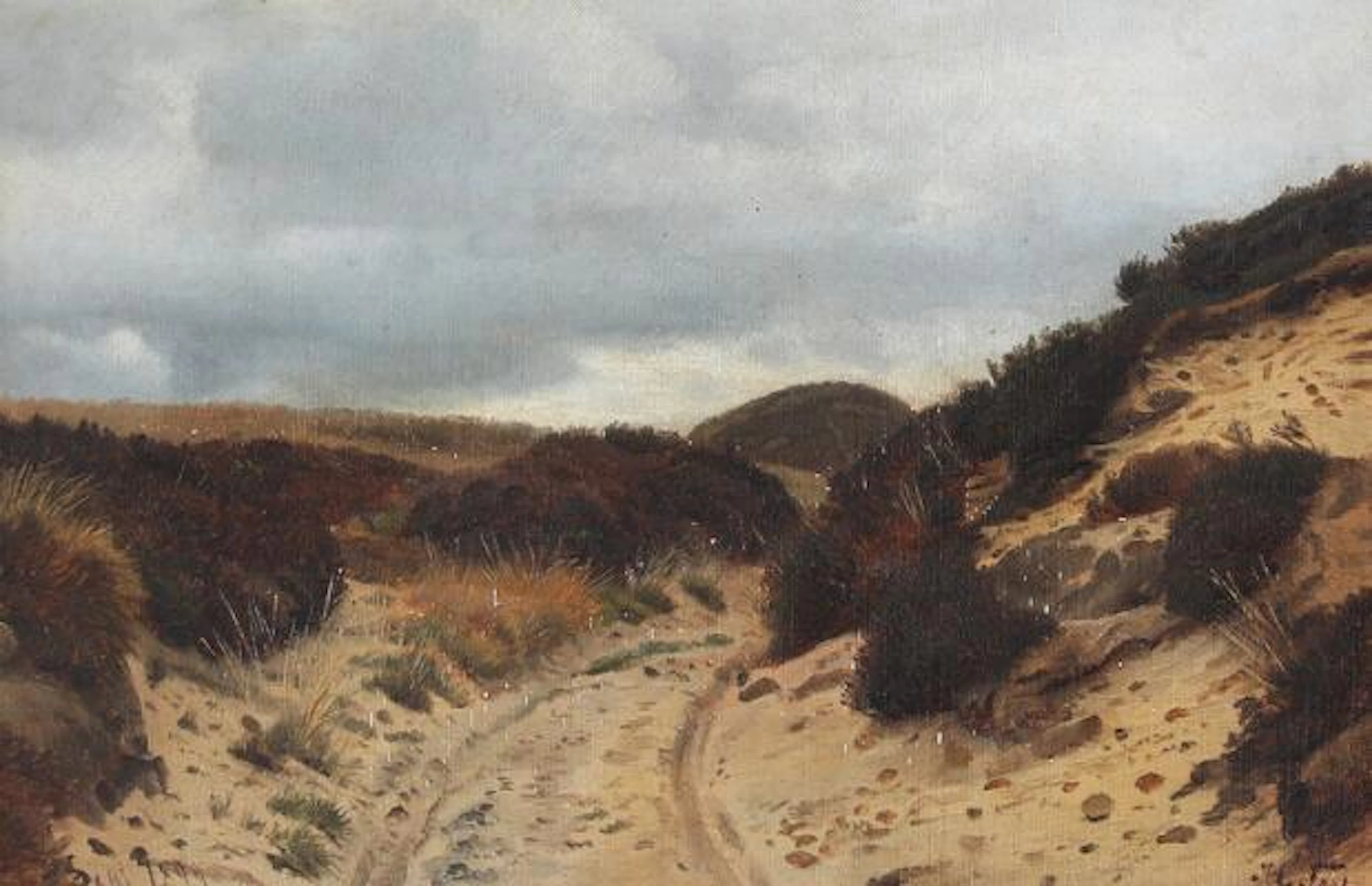Harald Foss: Moorland landscape. Signed H. Foss 1899. Oil on canvas.