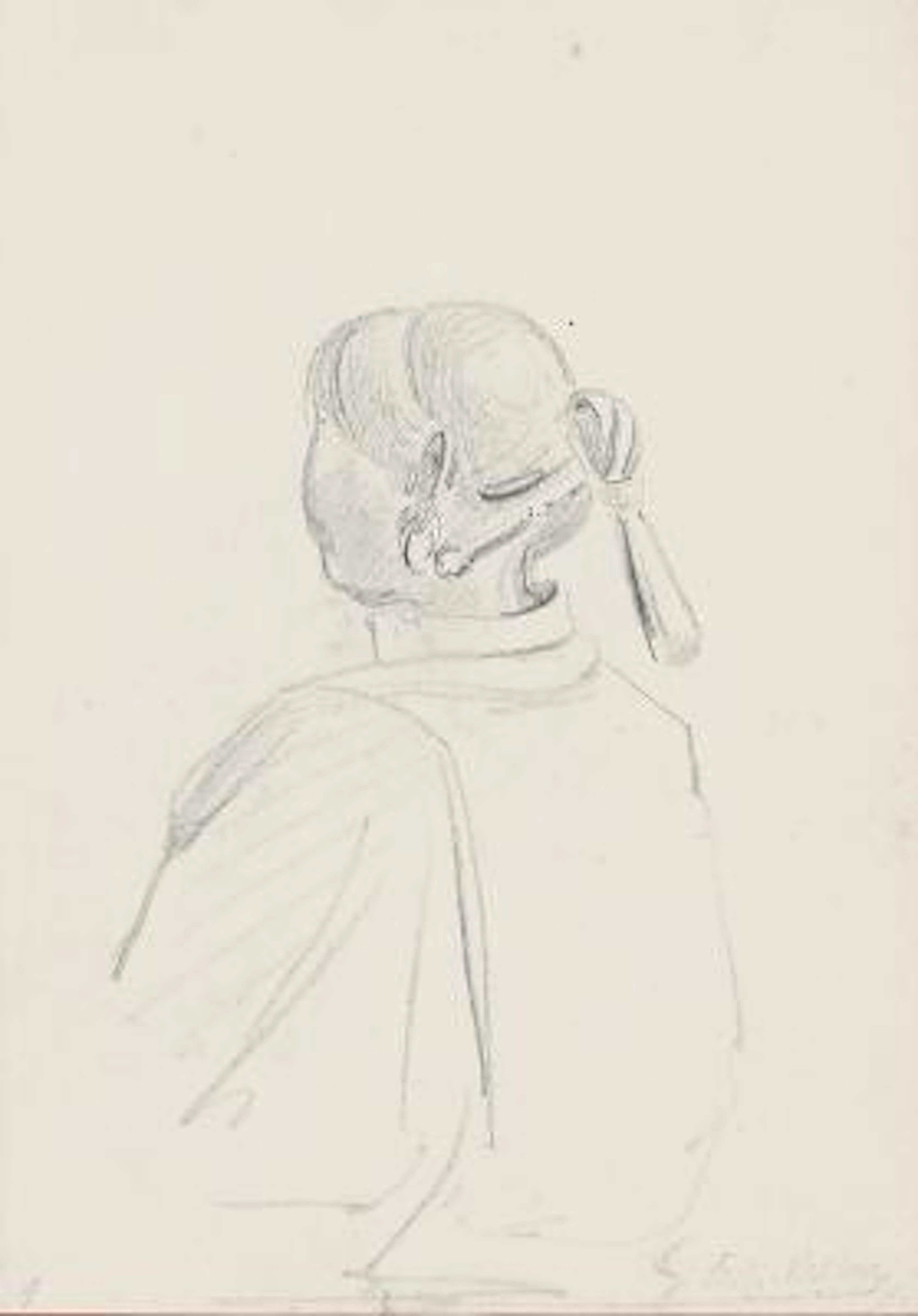 Fritz Melbye: Study of a woman presumably from China. Signed Fritz