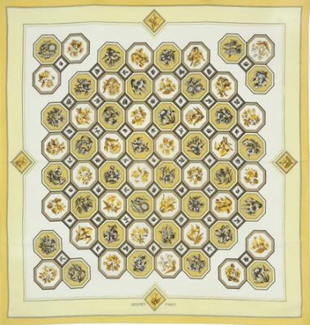Hermès: A silk scarf with motif "Carrelages" by Maurice Tranchant.