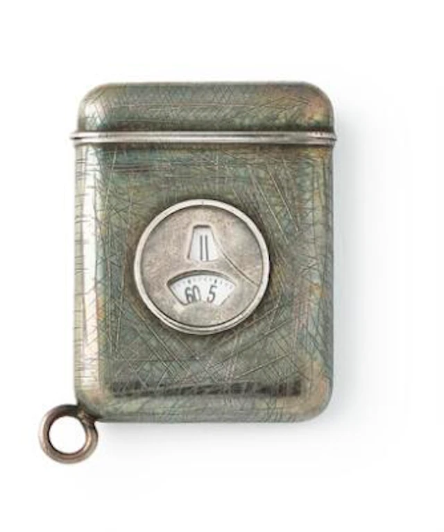 Clarté for Hermès: Pocket watch of silver. Model "Jump Hour". Mechanical