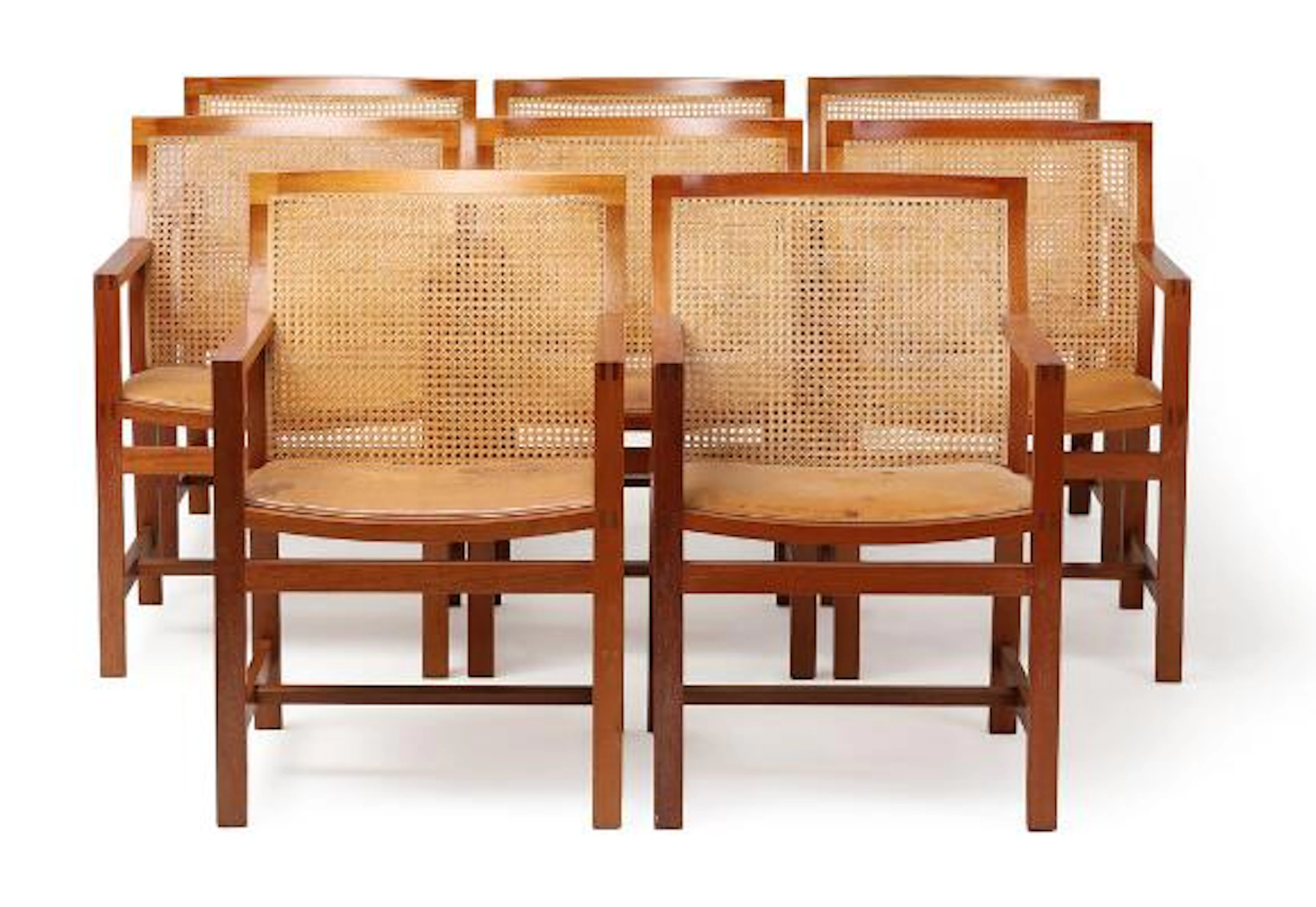 Johnny Sørensen, Rud Thygesen: "Kongeserien". Eight mahogany armchairs.