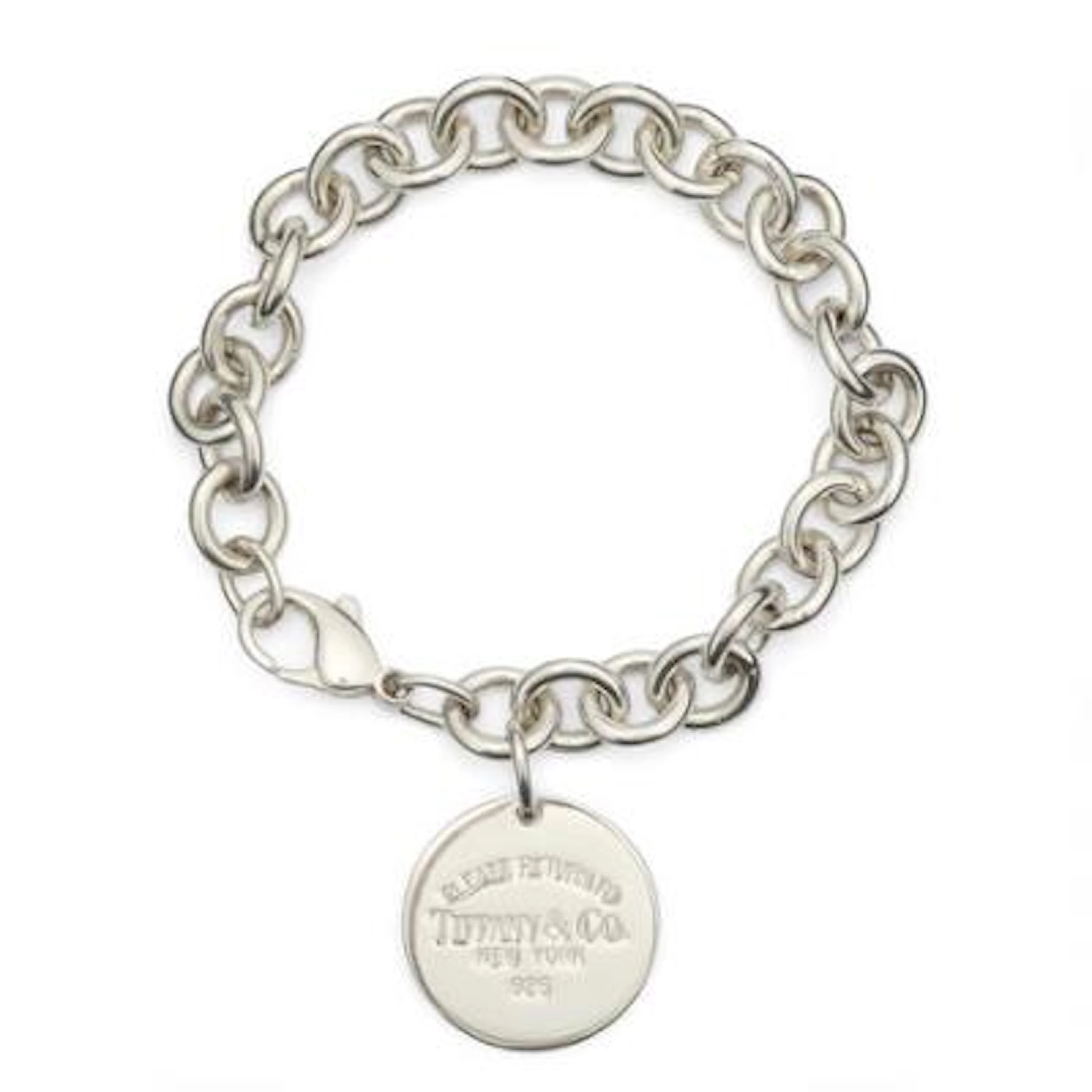 Tiffany & Co.: A "Round Tag" bracelet of sterling silver. Return to