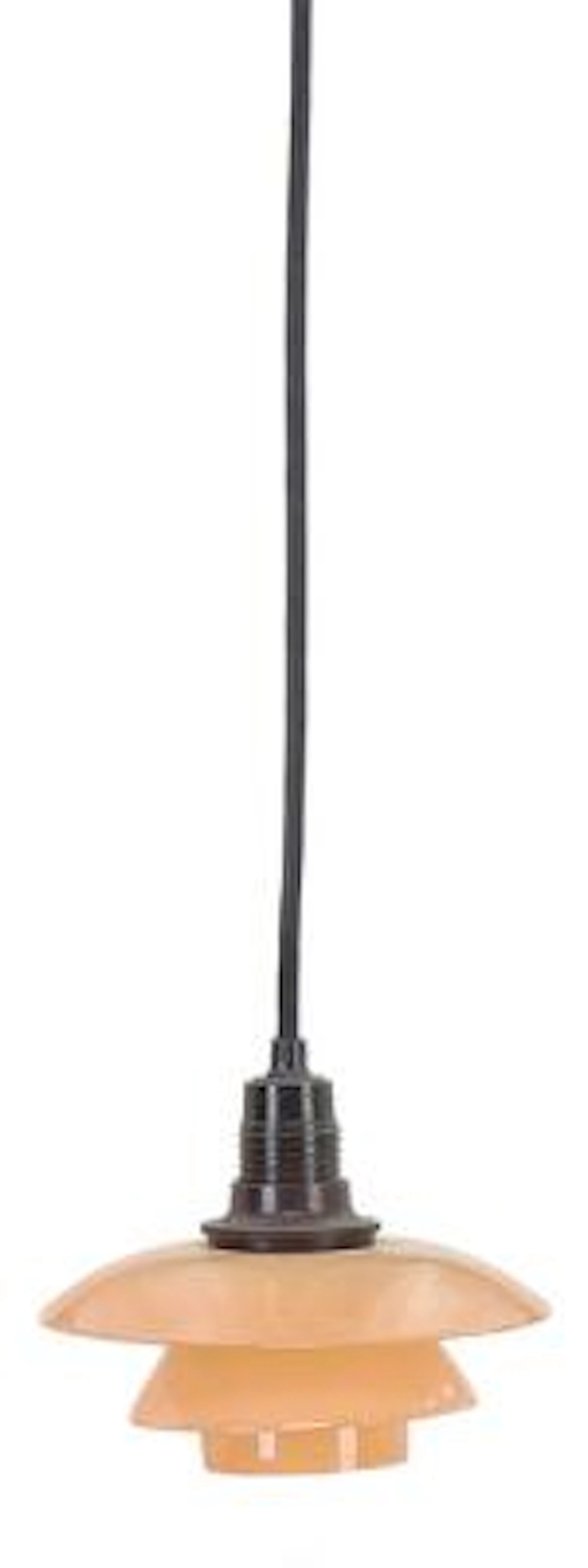 Poul Henningsen: "PH-1/1". Pendant with bakelite socket house. Rose