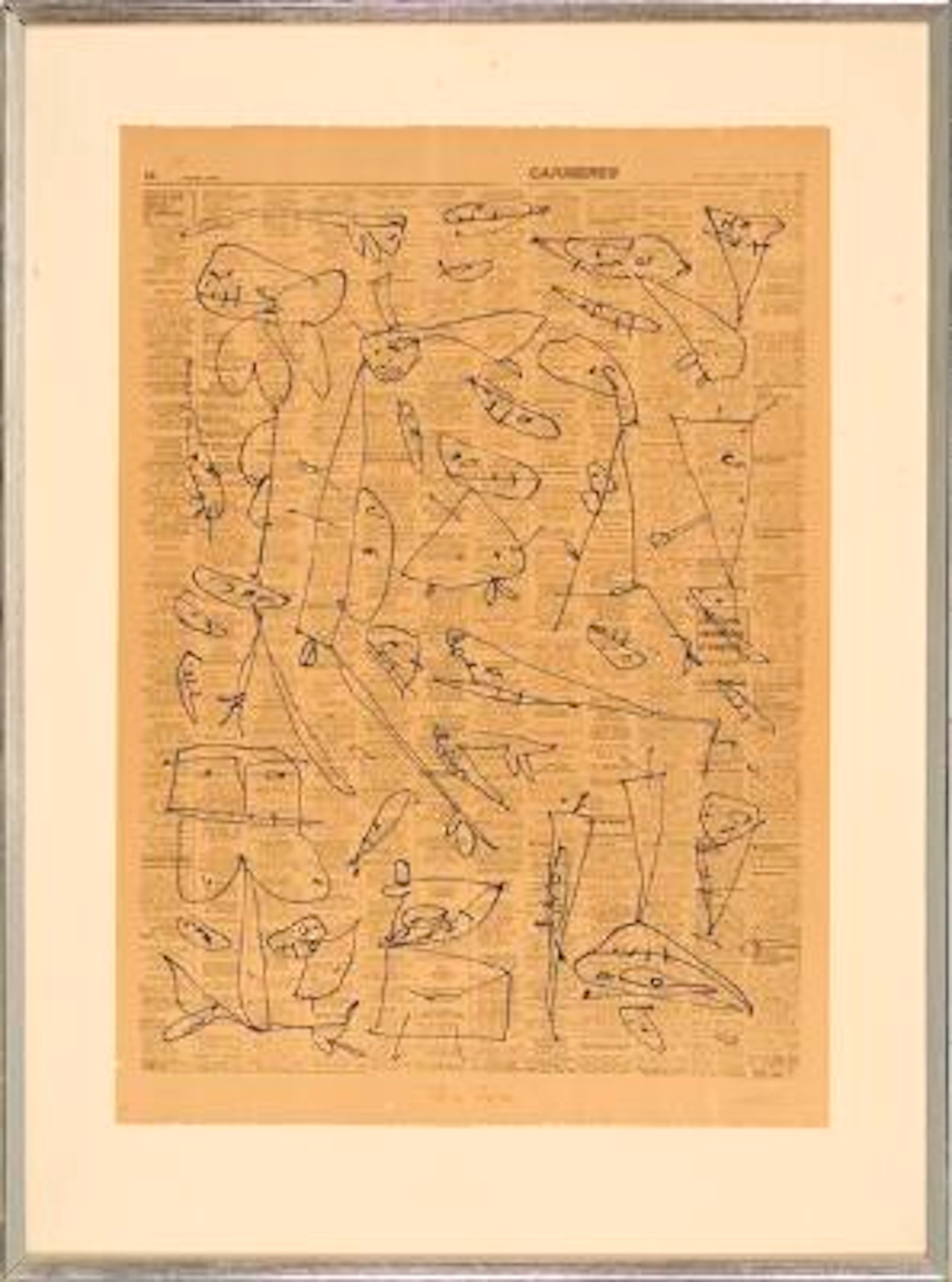 Antonio Saura: "Pour Jorn", 1976. Signed Saura, 17/100. Lithograph