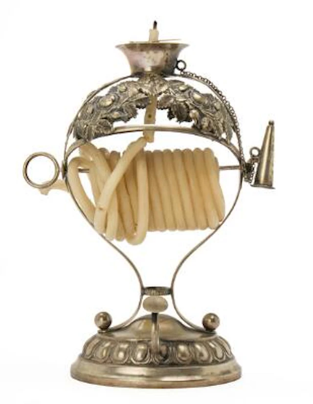 A North Schleswig silver wax jack. Maker Peter Johannsen Petersen