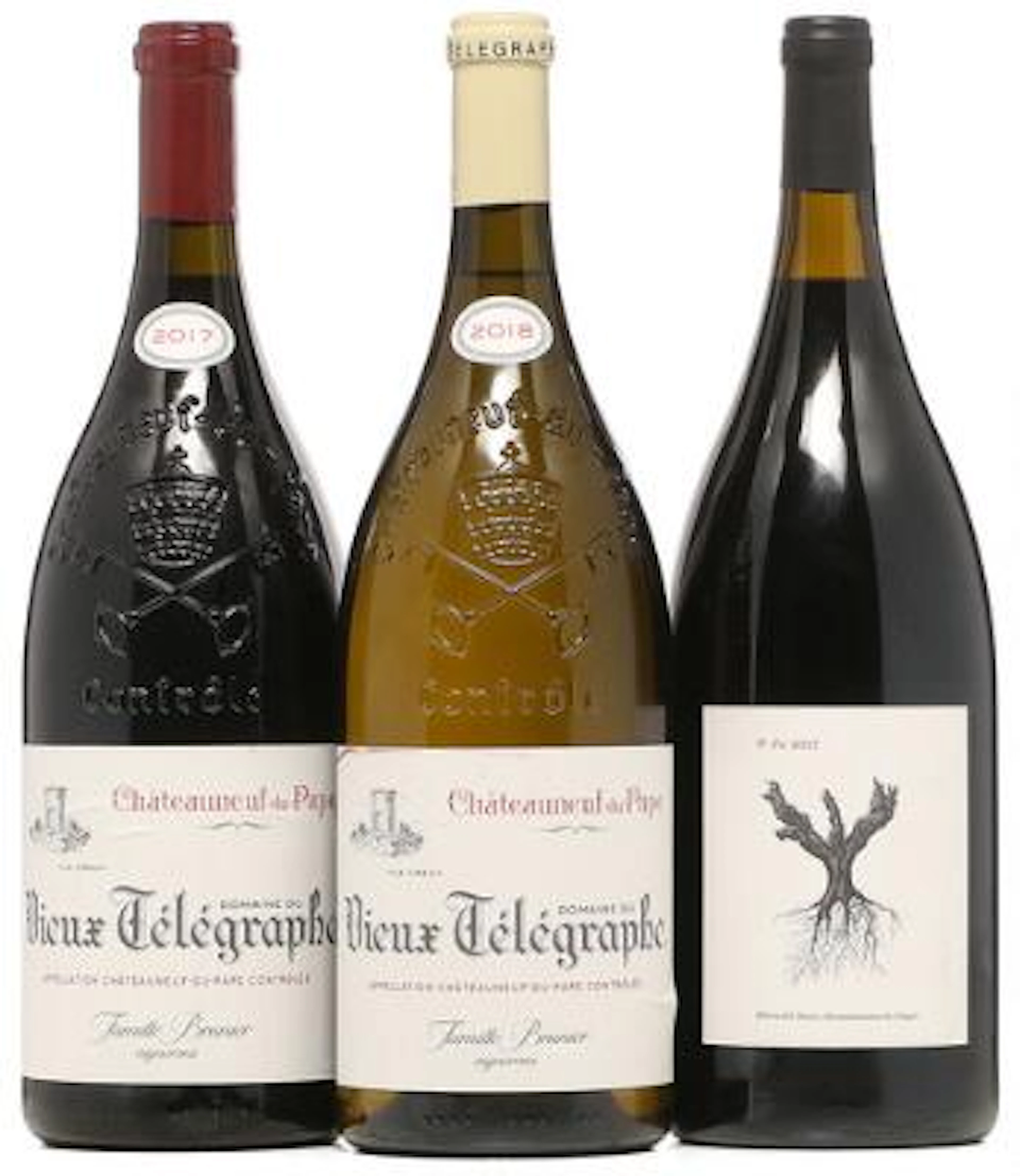 1 bt. Mg. Chateauneuf-du-Pape "La Crau", Vieux Telegraphe 2017 A (hf/in).