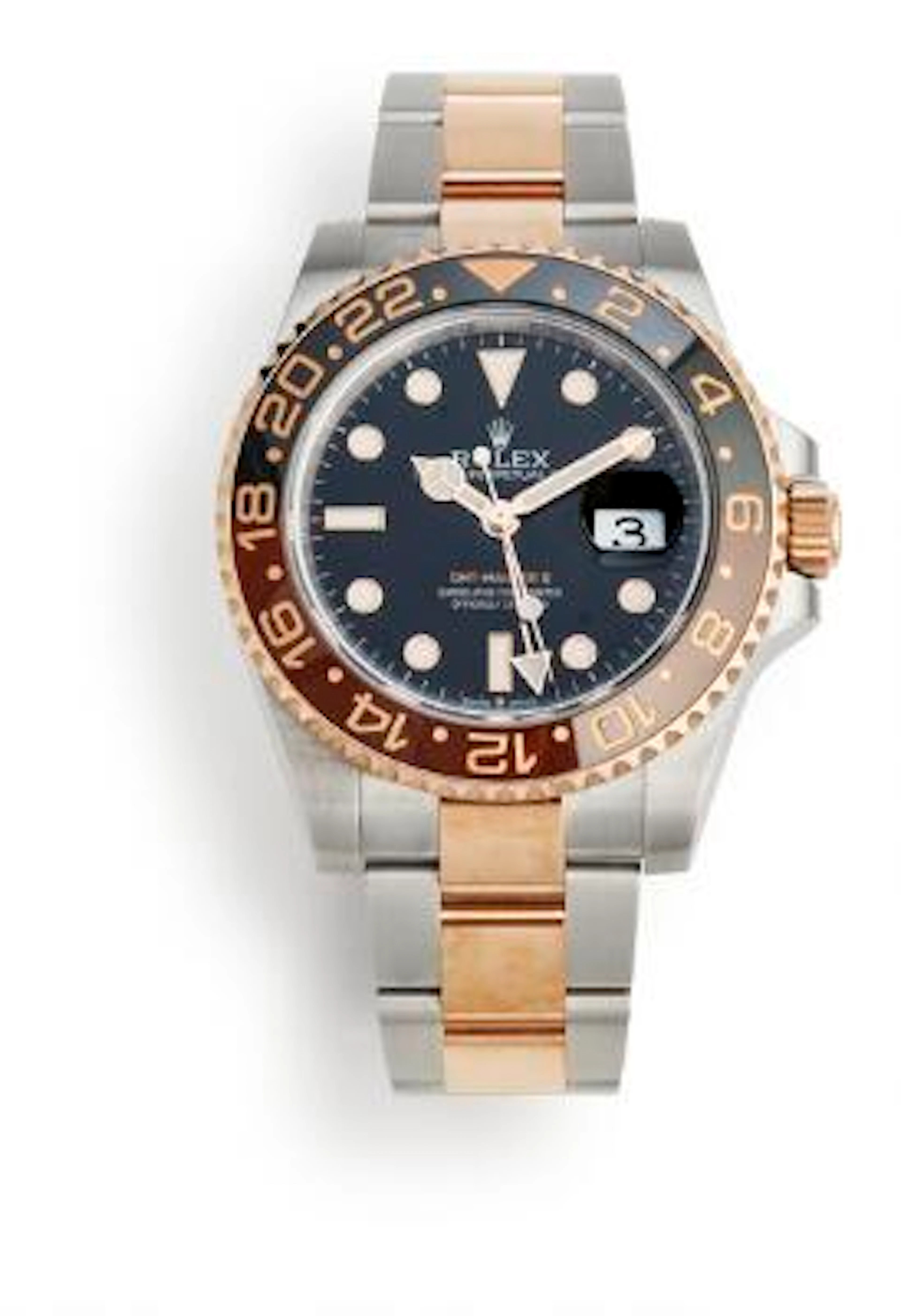 Rolex: GMT-Master II of 18k "Everose" gold and steel, ref. 126711CHNR.