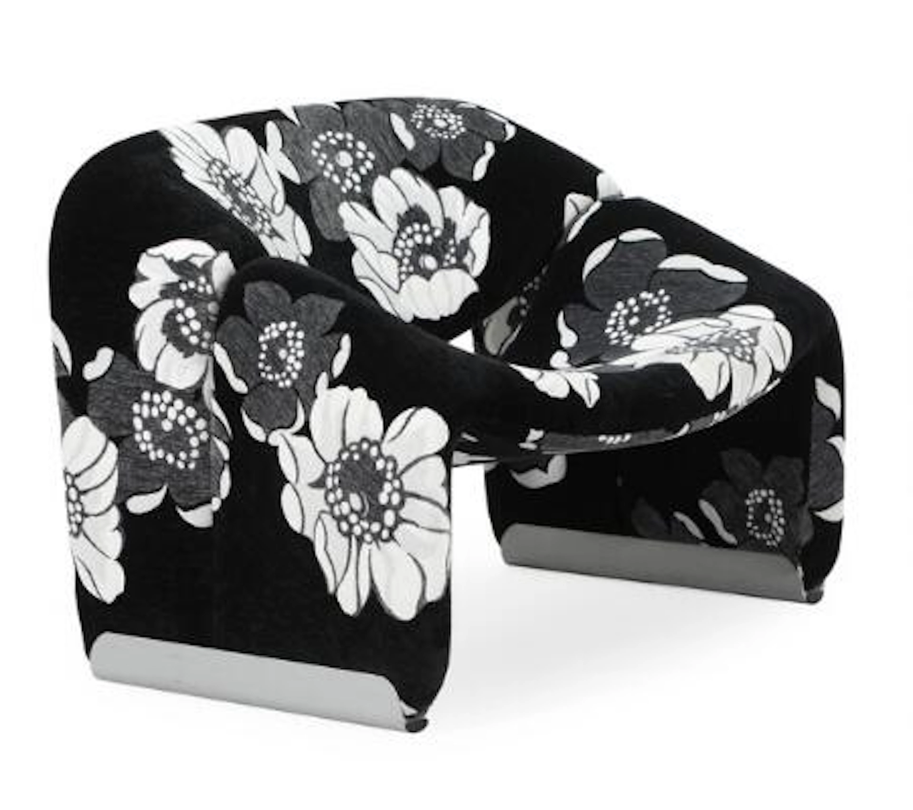 Pierre Paulin: "Groovy chair". Easy chair upholstered with flowered
