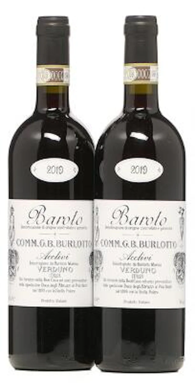 2 bts. Barolo "Vigneto Acclivi", Comm. G. B. Burlotto 2019 A (hf/in).