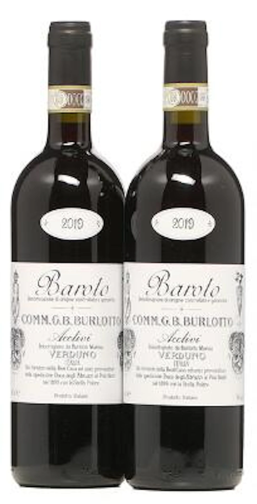 2 bts. Barolo "Vigneto Acclivi", Comm. G. B. Burlotto 2019 A (hf/in).