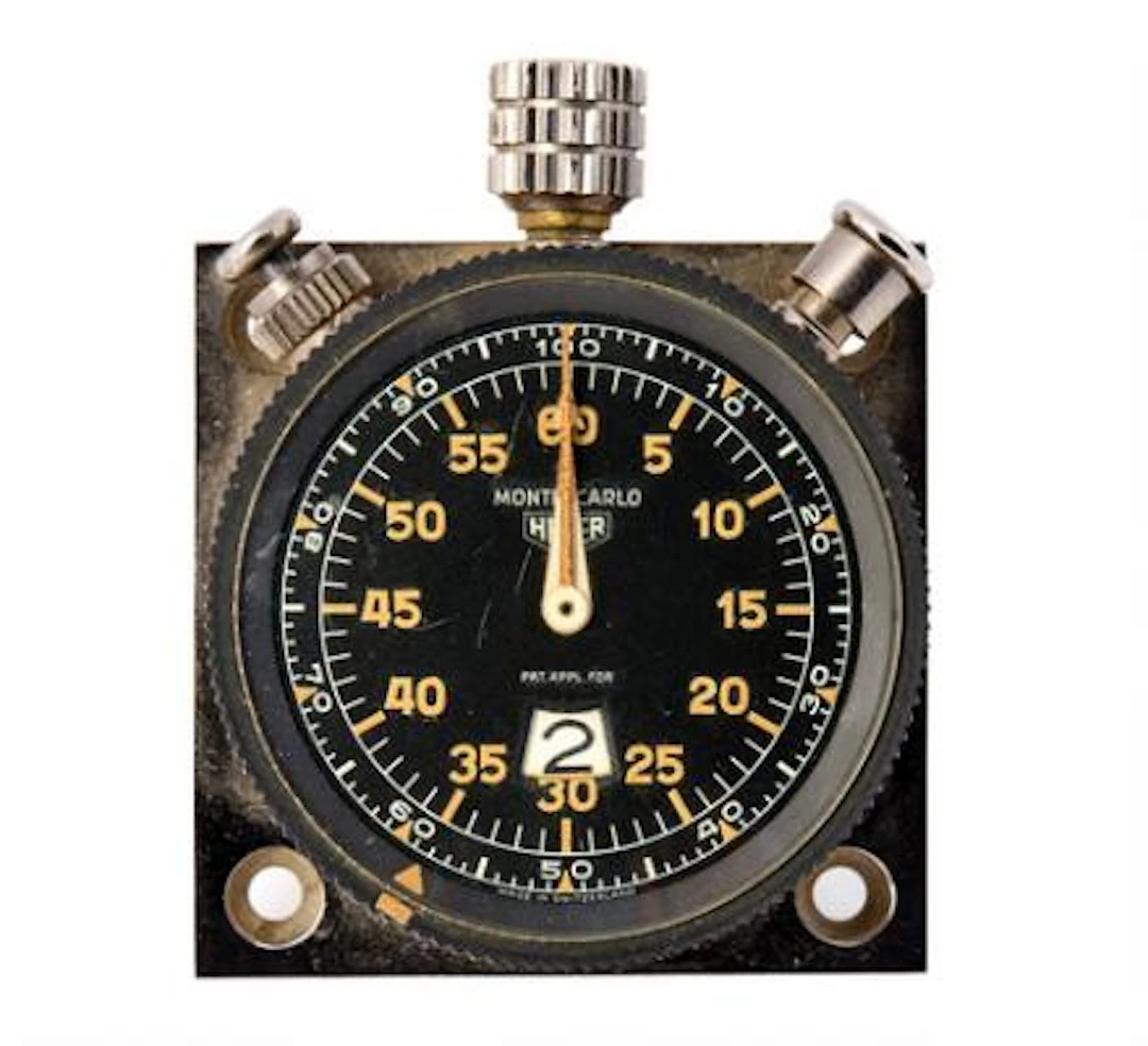 Heuer: Monte Carlo Stopwatch of steel. Mechanical movement with manual