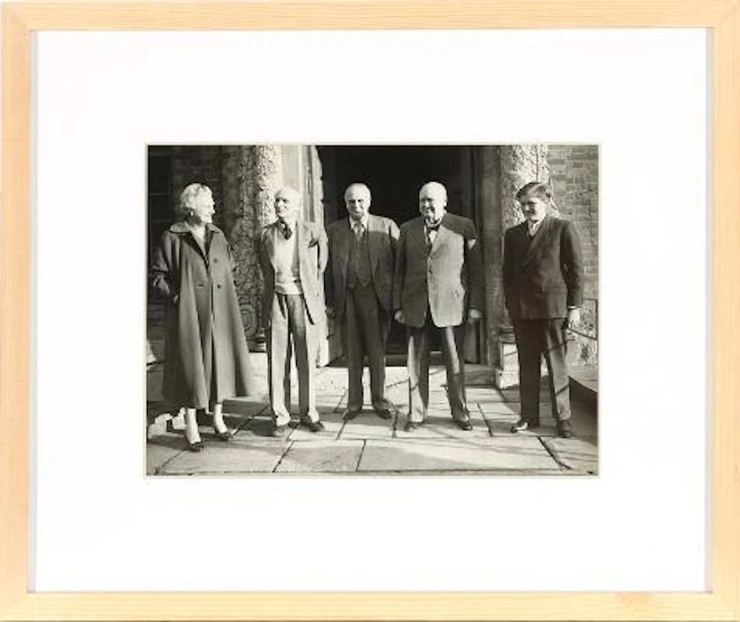 Sir Winston Churchill on his 83rd birthday 1957. Black-and-white silver