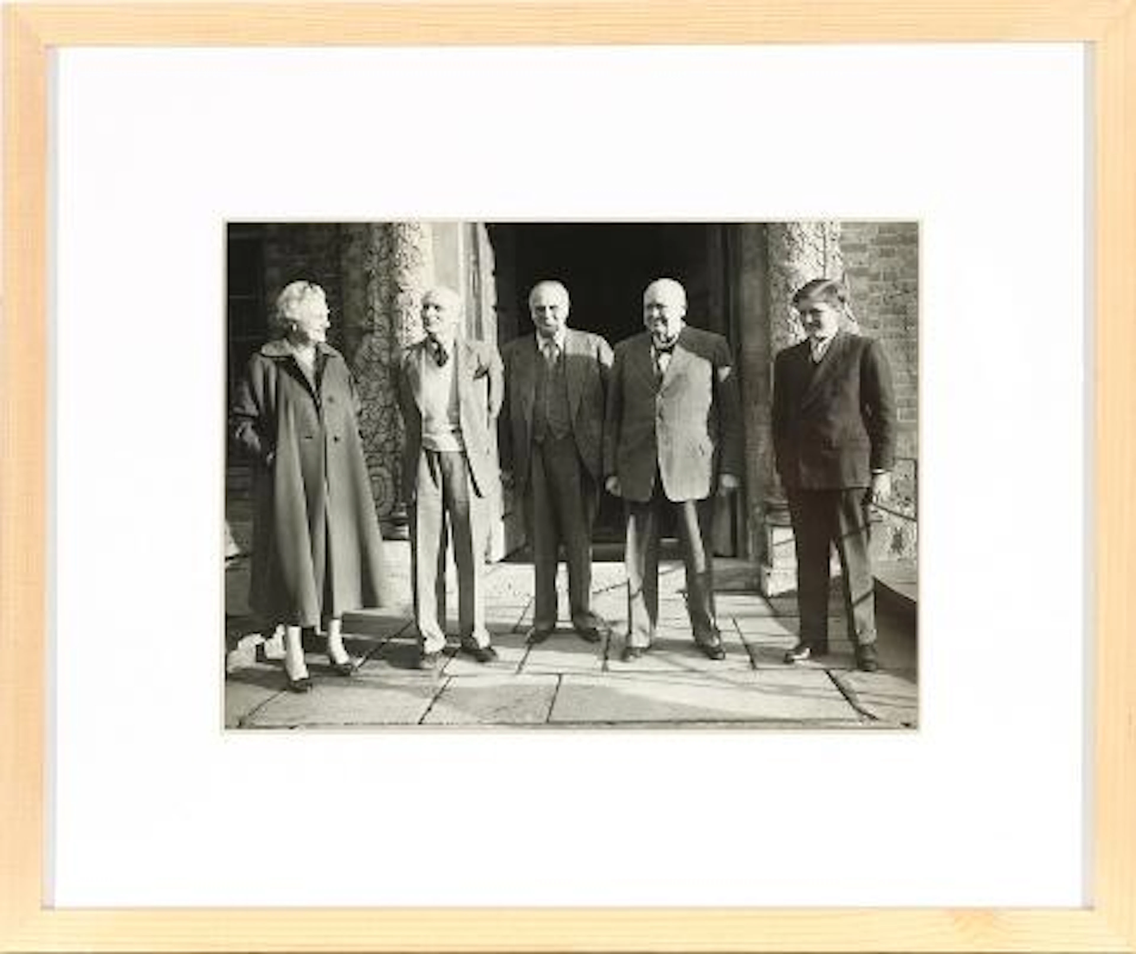 Sir Winston Churchill on his 83rd birthday 1957. Black-and-white silver
