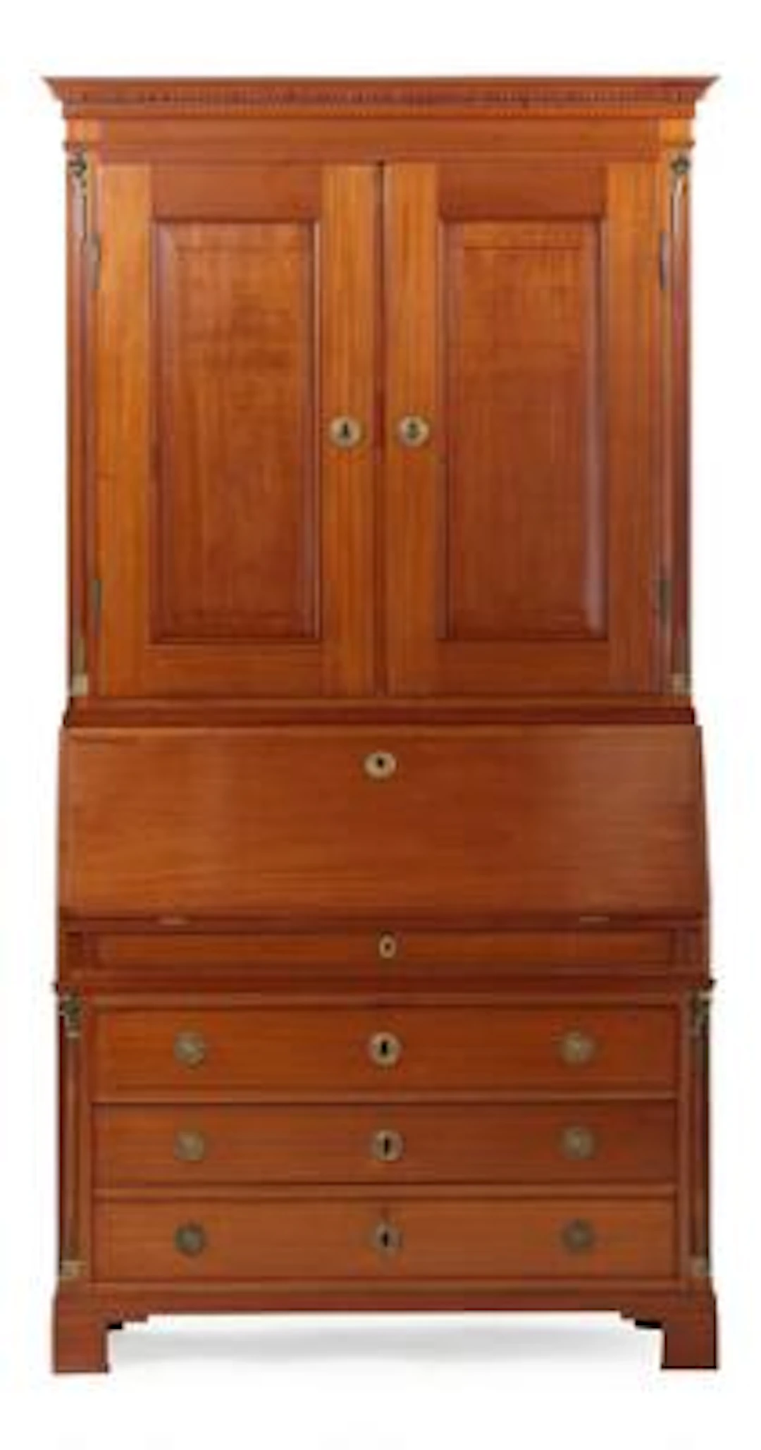 A Danish Louis XVI mahogany bureau cabinet. Copenhagen, late 18th
